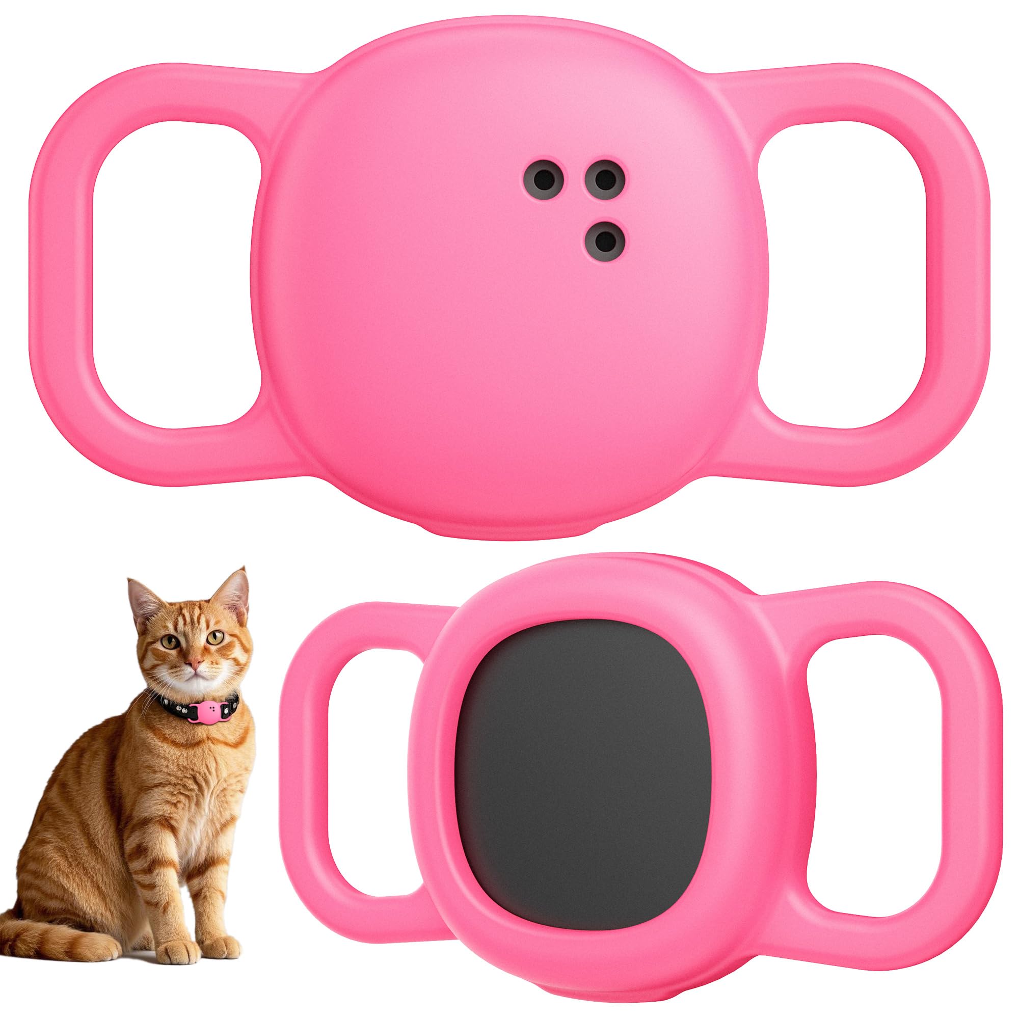 Ddj For Tile Life360 Sticker (2024) Tracker Cat Collar Case, 2-Pack Silicone Anti-Lost Protective Cover Tile Tracker Holder For