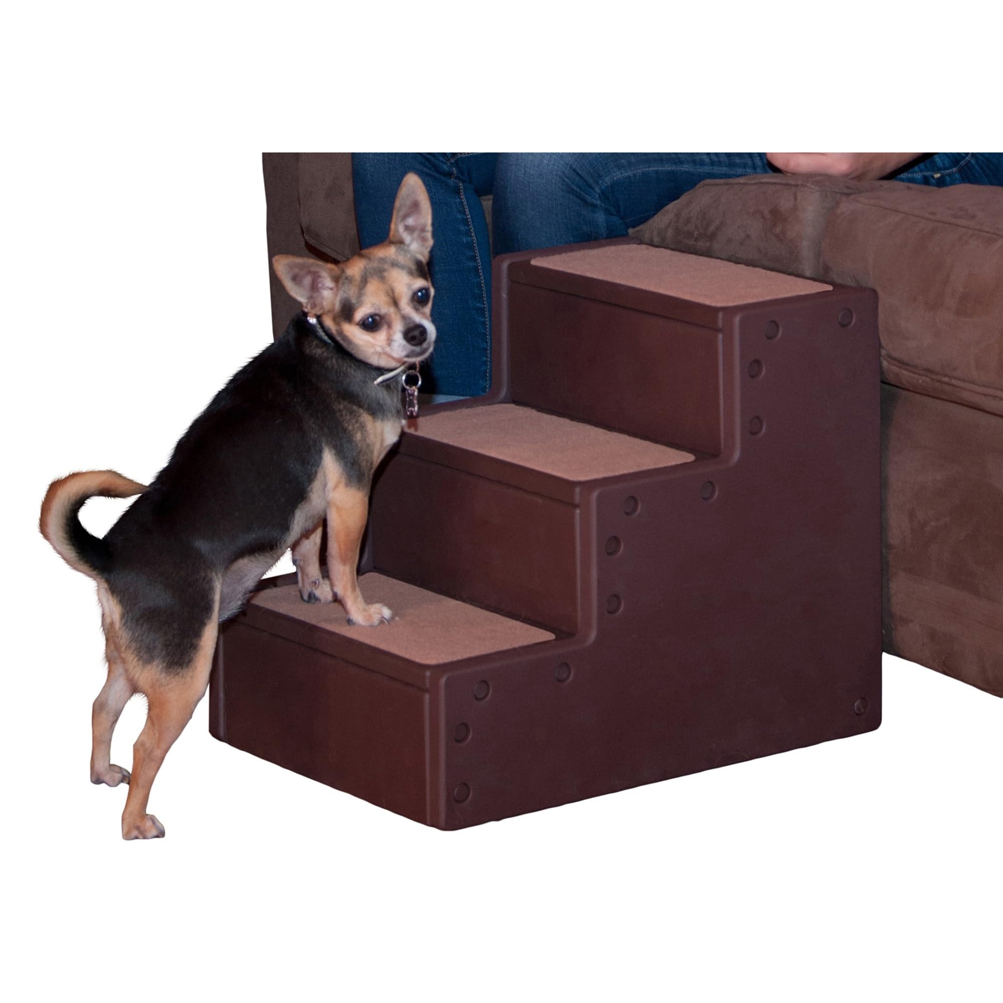 Pet Gear Pet Step Iii Pet Stairs For Small Dogs And Cats Up To 50 Pounds, Lightweight, No Tools Required- Mocha
