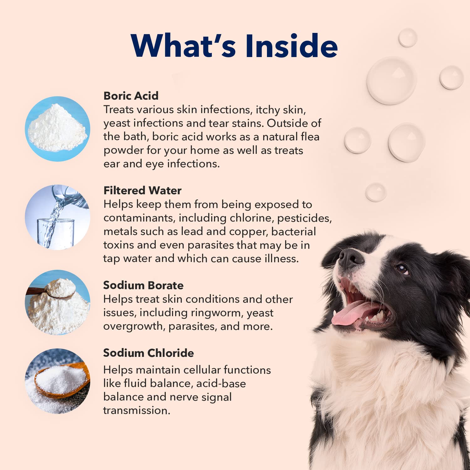Vets Preferred Eye Cleaner for Dogs - Dog Eye Wash Drops for Infection & Tear Stain Remover - Improves Allergy Symptoms, Infecti