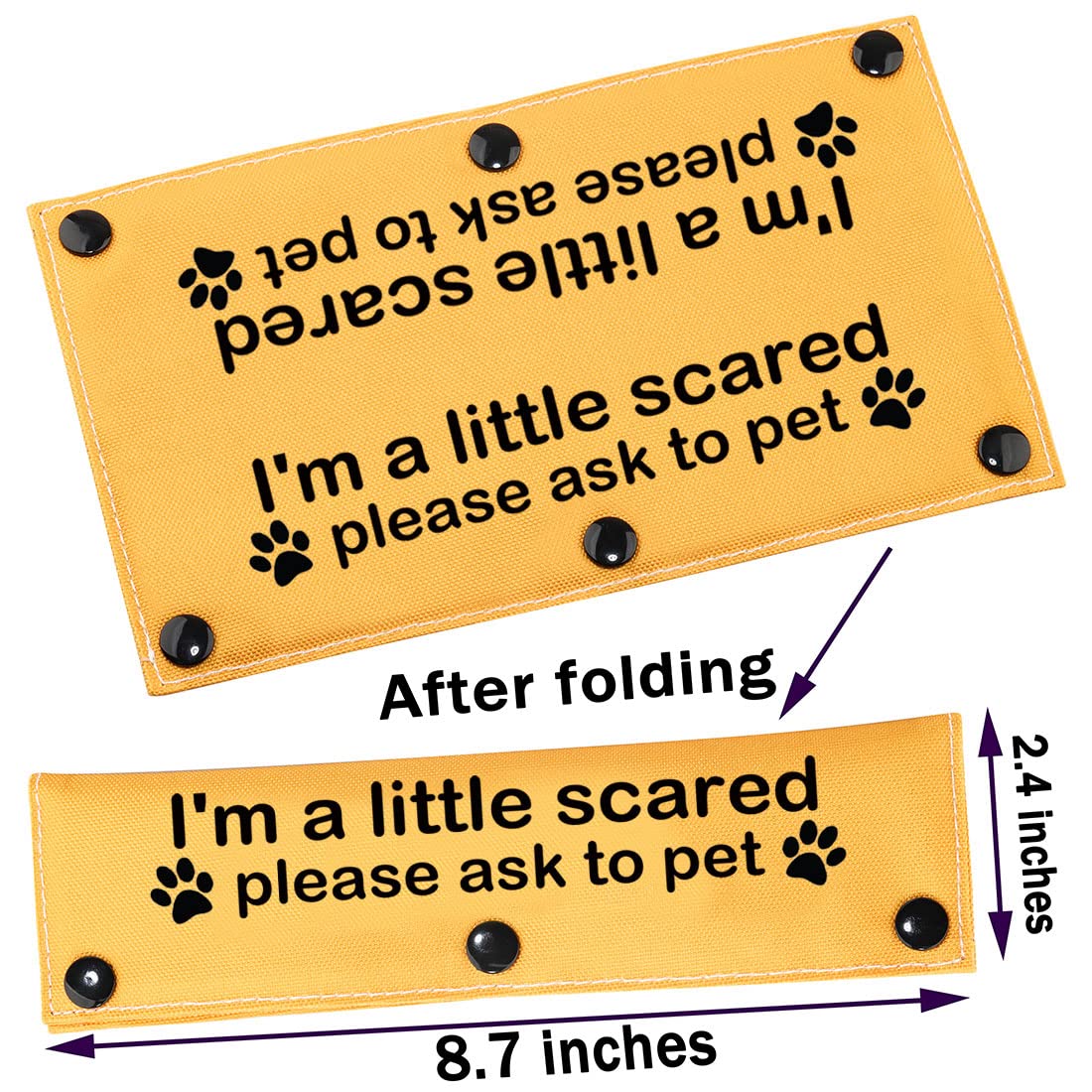 Pwhaoo Scared Dogs Leash I'M A Little Scared Please Ask To Pet Dog Leash Wrap Anxious Dogs Leash Sleeve (Little Scared Sleeve)
