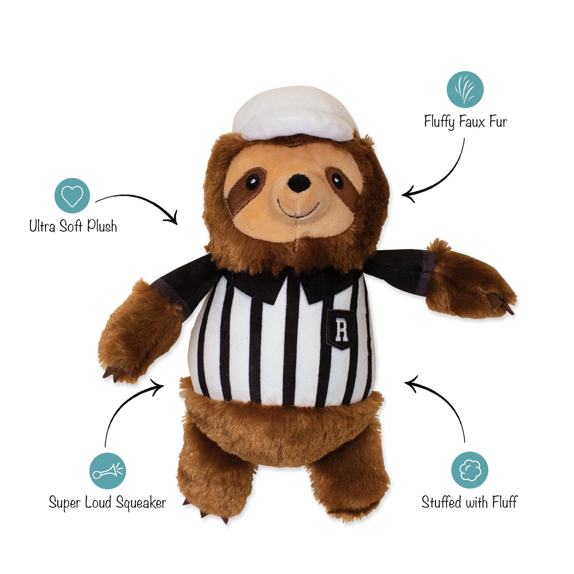 Fringe Studio Plush Dog Toy, Rufferee, Pet Shop Collection (289884)