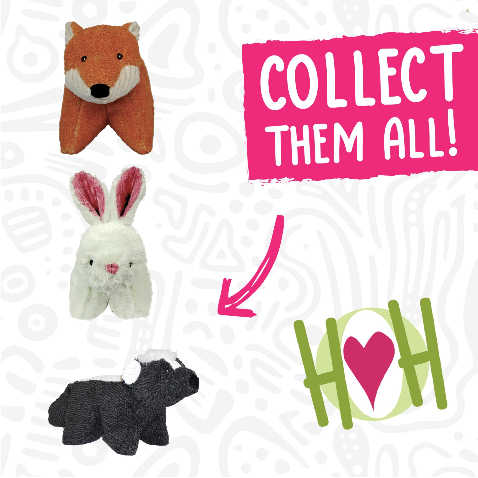 Hugglehounds Plush Dog Toys For Large Dogs & Aggressive Chewers - Squeaky Dog Toy - Soft Extra Durable Stuffed Pet Toy - Fluffy Knotless Puppy Toys - Best For All Breed | Squooshie Skunk
