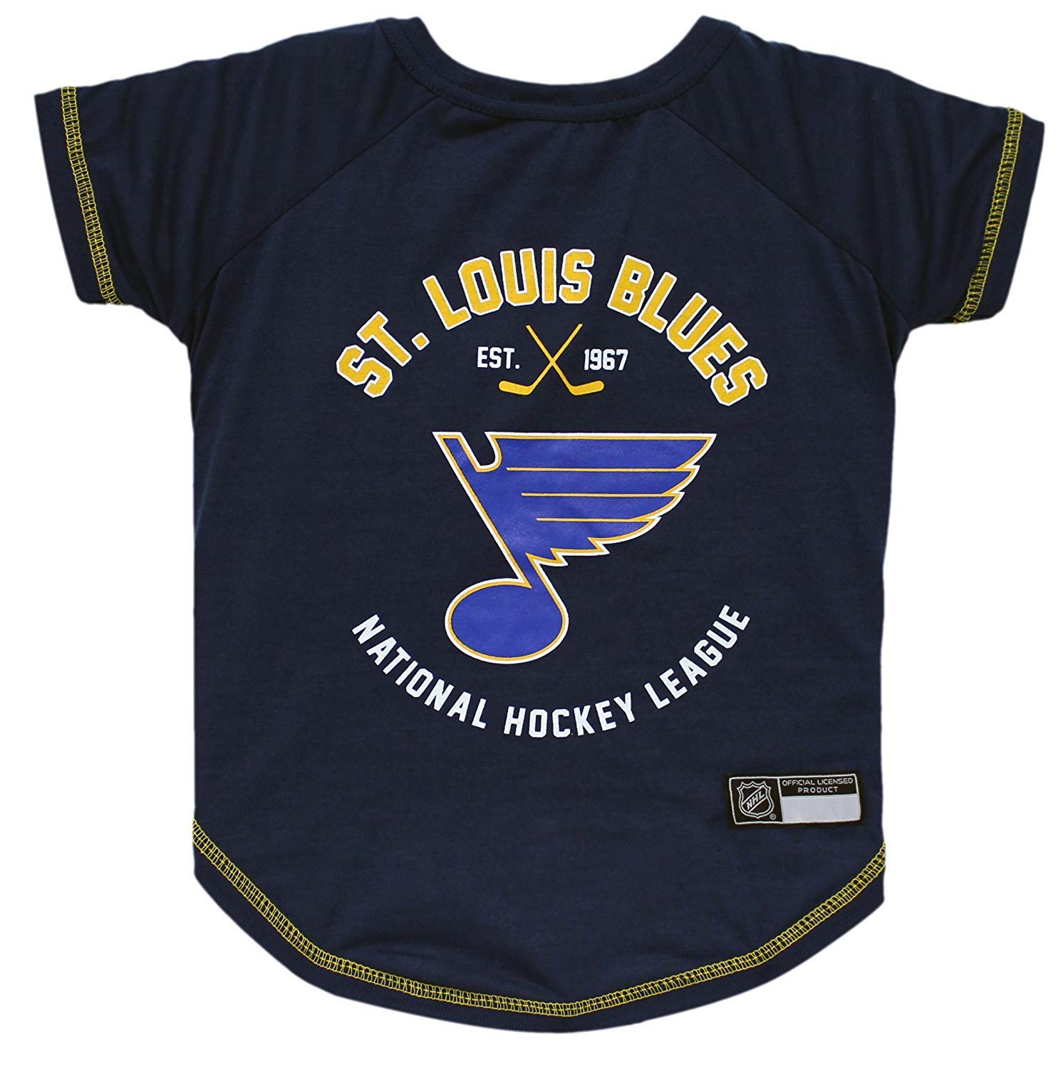 Pets First NHL St.Louis Blues Tee Shirt for Dogs & Cats, Small. - are You A Hockey Fan? Let Your Pet Be an NHL Fan Too!
