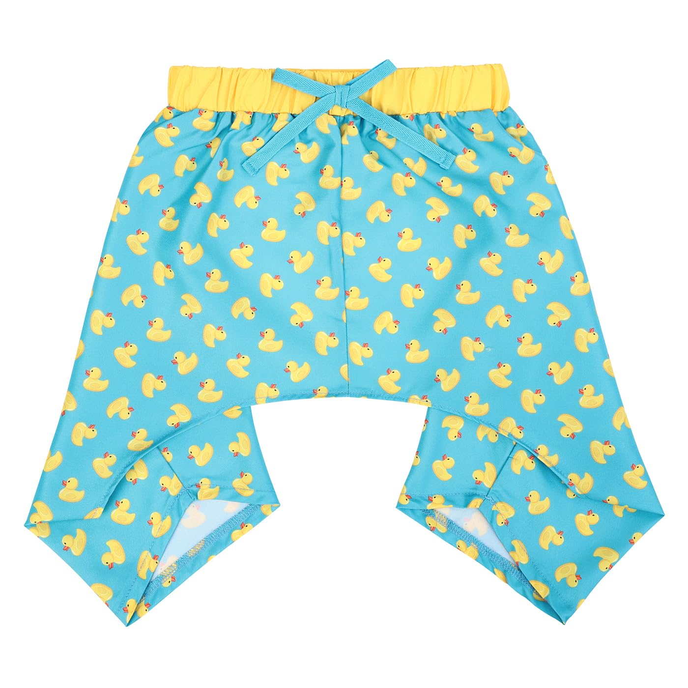 Hde Dog Swim Trunks Hawaiian Board Shorts Beach Pool Swimsuit For Xs To Xxl Dogs Teal Rubber Ducks - L