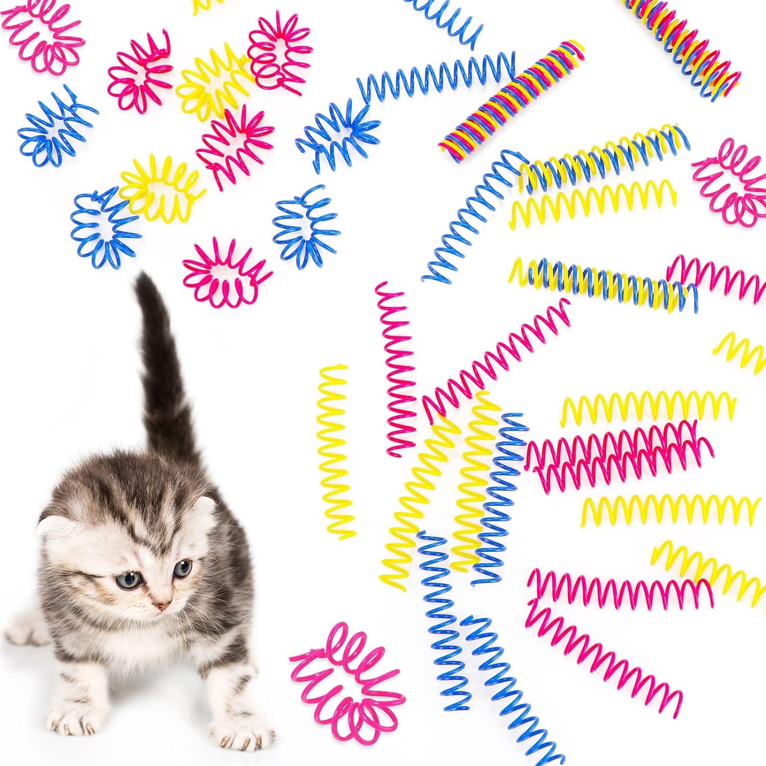 Kutkut 24Pcs Cat Toys For Indoor Cats, Big Springs Interactive Toy For Swatting, Biting, Hunting  Creative Toy To Kill Time And