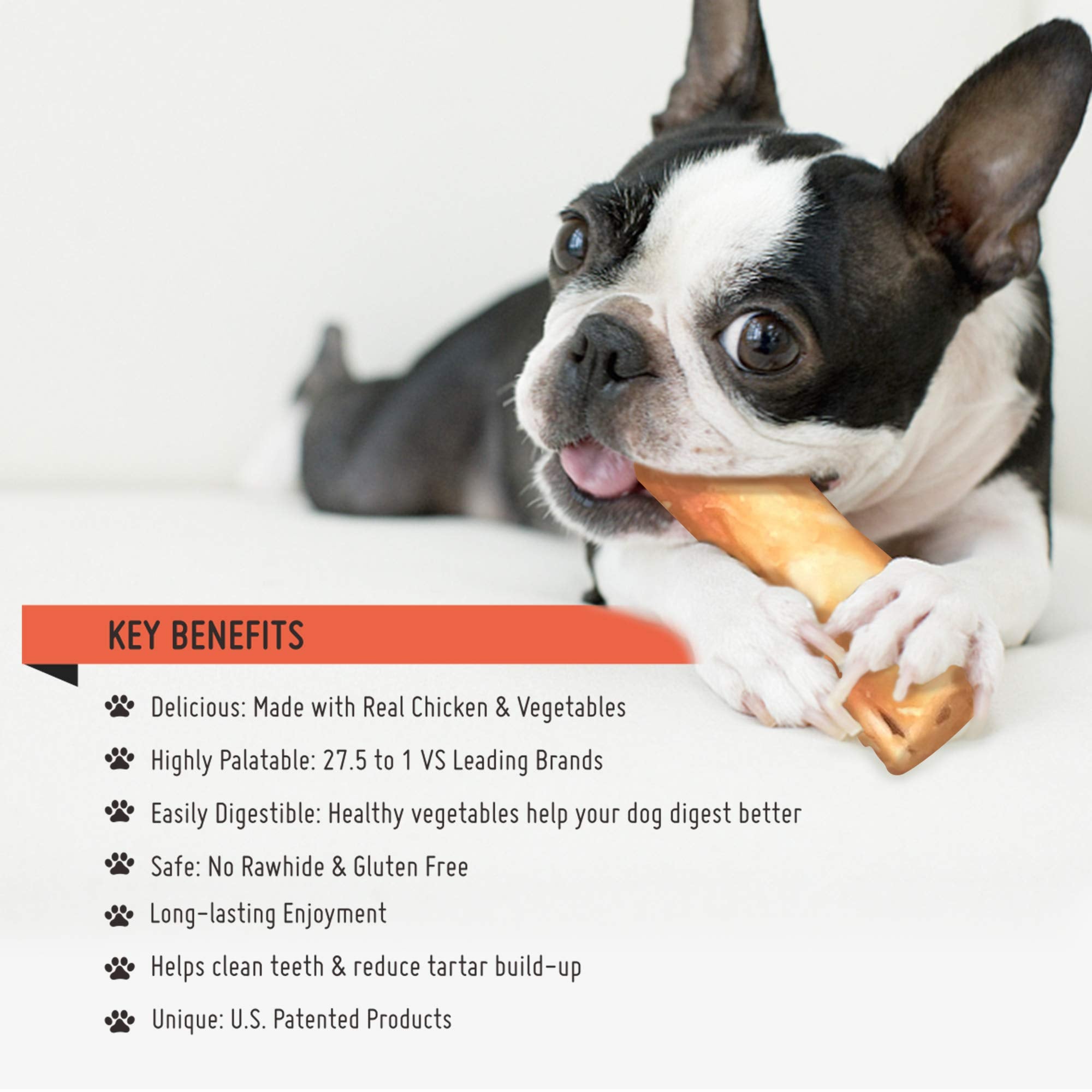 LuvChew Premium Dog Chew Treats Chicken Retriever Rolls for Large Dogs, Rawhide Free, Grain Free, Highly Digestible,Large 7 2pcs