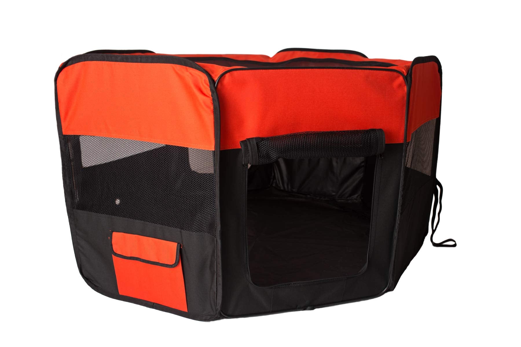 Armarkat Model PP002R-XL Portable Pet Playpen in Black and Red Combo, XL