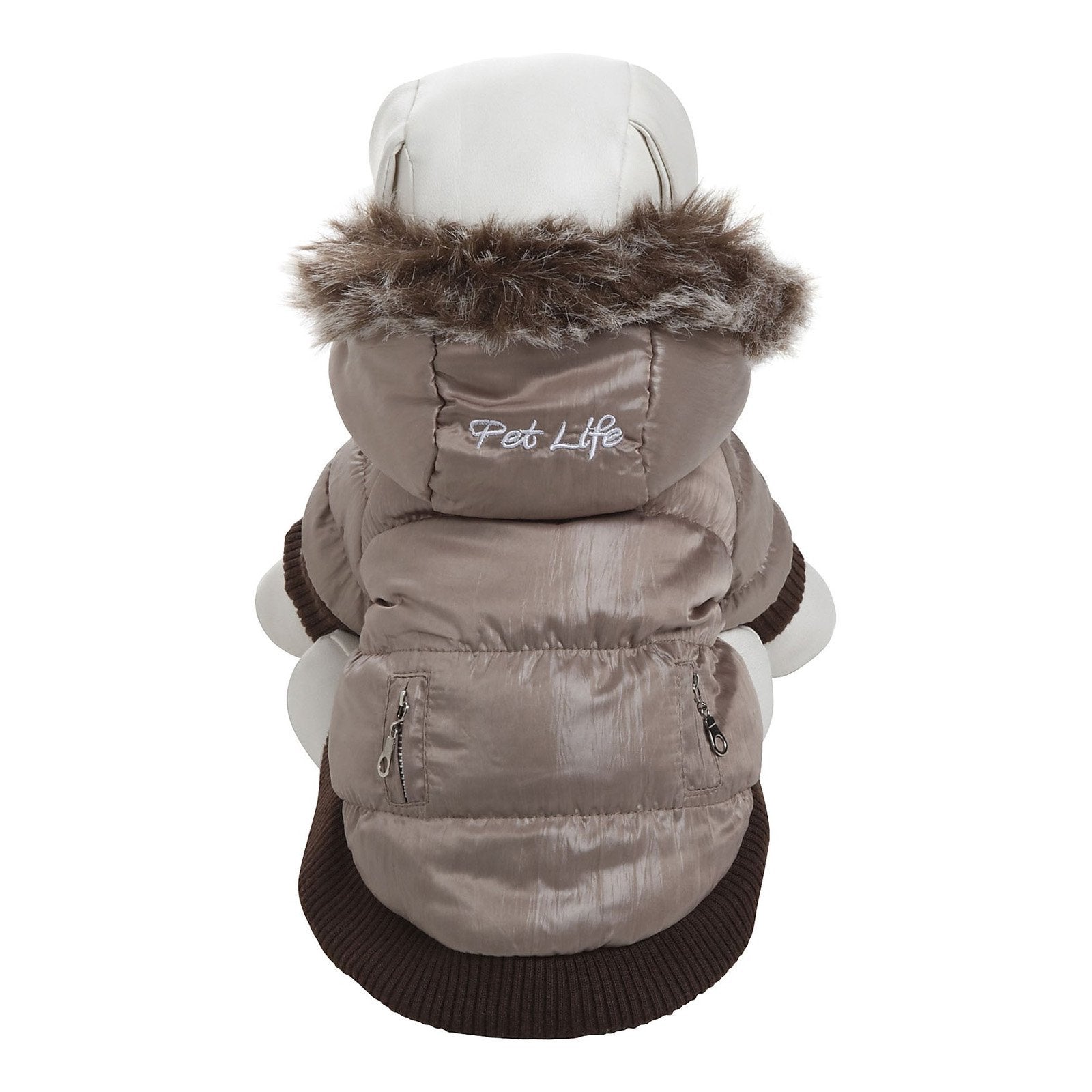 Pet Life Metallic Fashion Pet Parka Coat, Blue, Medium