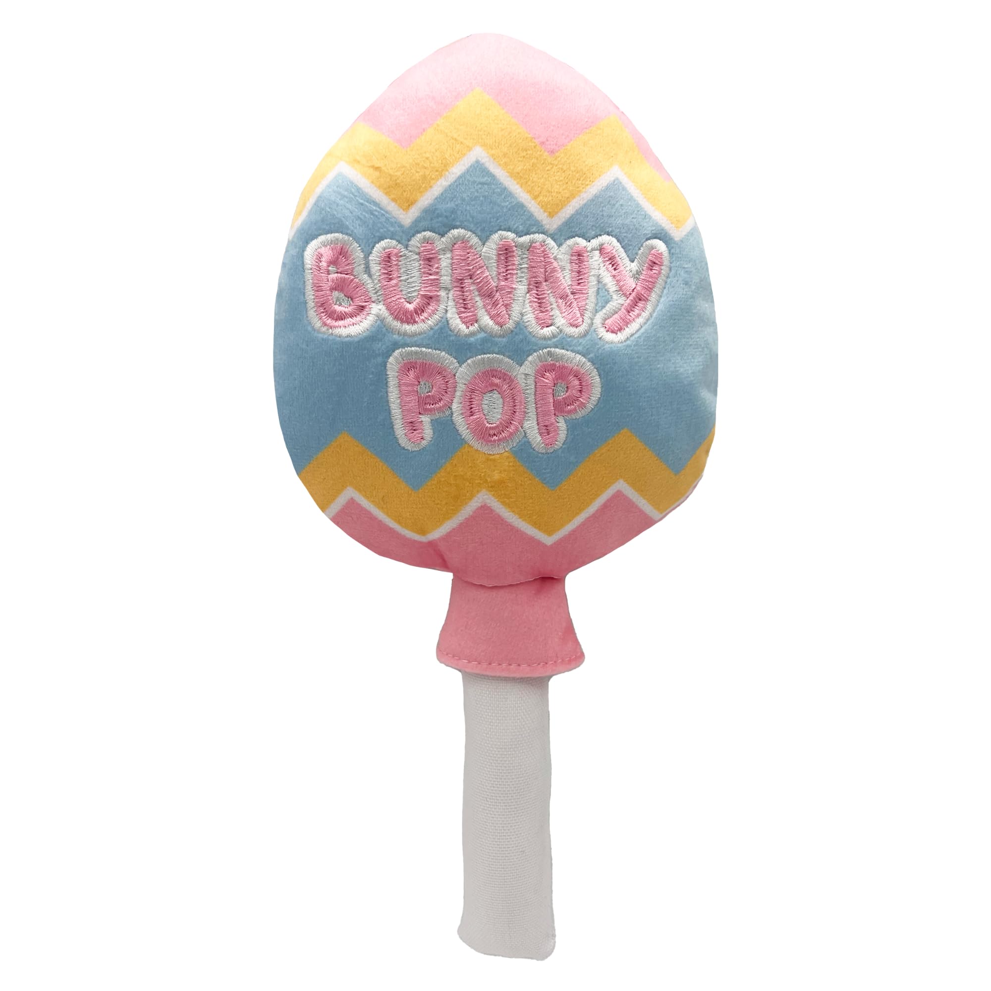 Huxley & Kent For Dogs - Bunny Pop (Small) - Easter/Spring Funny Dog Toy - Power Plush Funny Dog Toy With Squeaker - Fun, Durabl