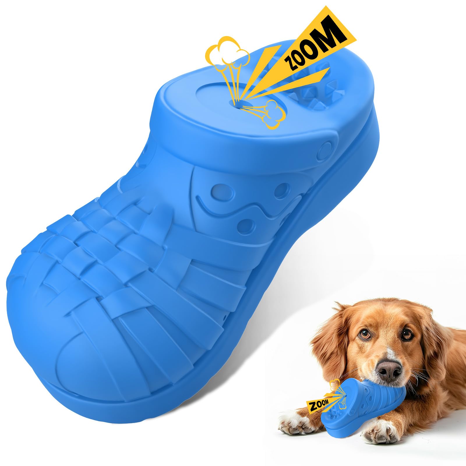 Dog Toys For Aggressive Chewers, Indestructible Dog Toys For Large Dogs, Dog Toy To Keep Them Busy,Tough Natural Rubber Interact
