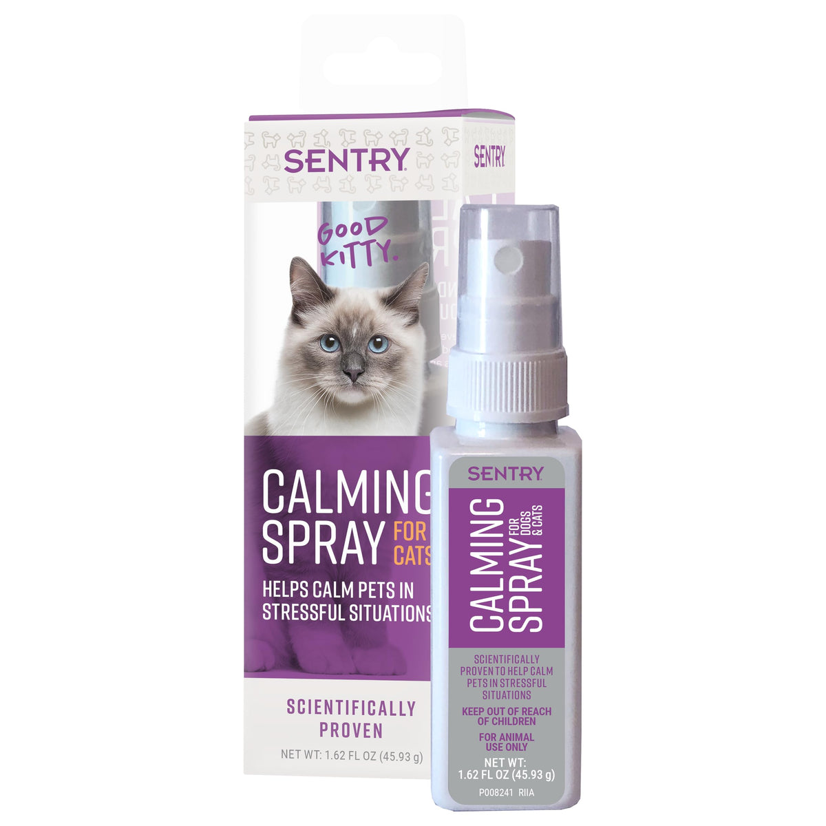 Sentry Pet Care Sentry Calming Spray For Cats, Uses Pheromones To Reduce Stress, Easy Spray Application, Helps Cats With Separation, Travel, Loud Noises, And Anxiety, Packaging May Vary