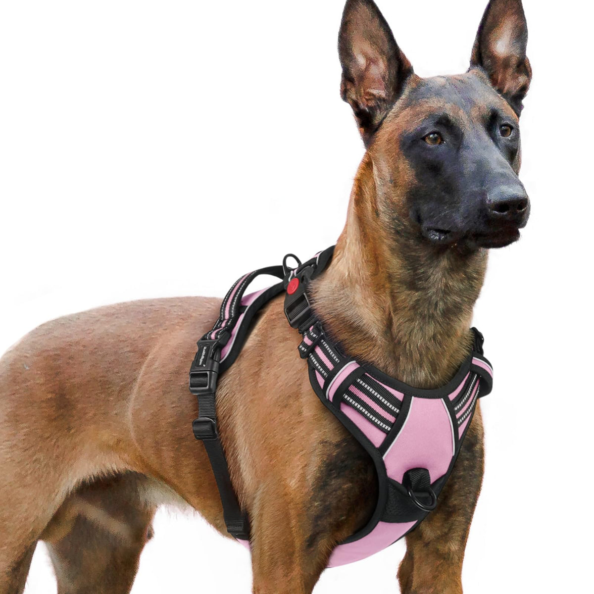 Rabbitgoo Dog Harness For Large, No Pull Pet Harness With 3 Buckles, Adjustable Soft Padded Pooch Vest With Instant Control Handle, Easy Walking Reflective Pet Vest For Extra Large Dogs, Pink, Xl