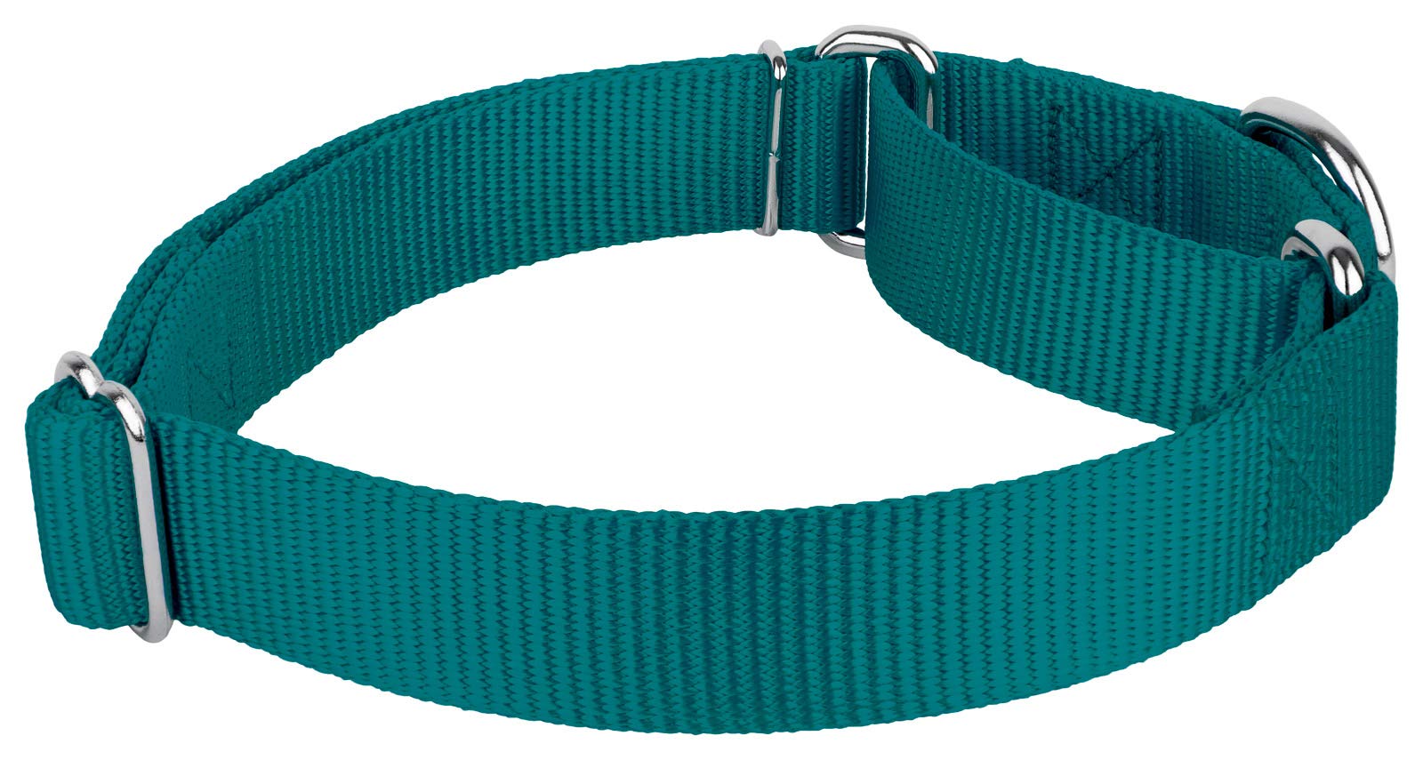 Country Brook Petz - Teal Martingale Heavy Duty Nylon Dog Collar - 21 Vibrant Color Options (1 Inch Width, Extra Large)