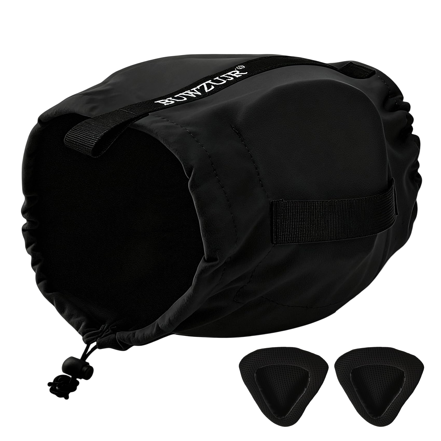 BUWZUJR Dog Ear Muffs Noise Protection,Noise Cancelling Ear Wraps for Dogs,Washable Sound Absorbing Inserts,Comfort Fit All Bree