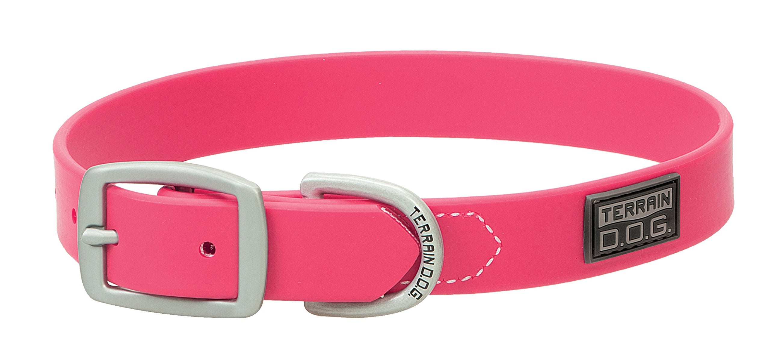Terrain D.O.G. Brahma Webb Dog Collar, 17 X 3/4, Hot Pink