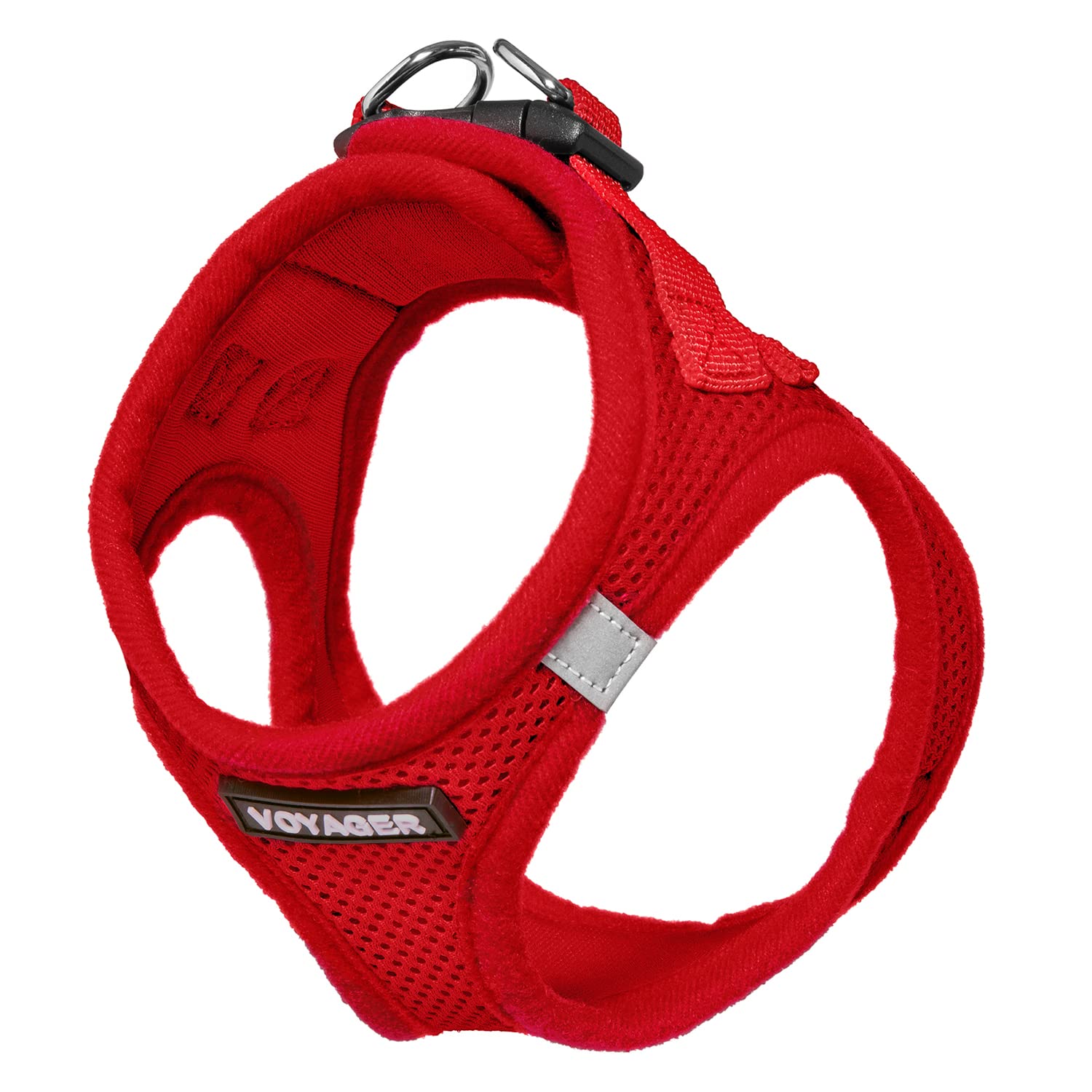 Voyager Step-In Air Dog Harness - All Weather Mesh Step In Vest Harness For Small And Medium Dogs And Cats By Best Pet Supplies - Harness (Red), S (Chest: 14.5-16')