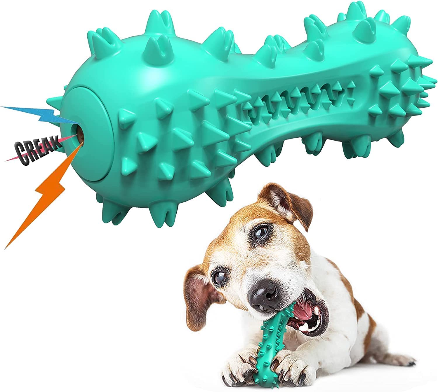 Woofy Dog Chew Toys, Squeaky Chew Toy, Dog Teeth Cleaning Toy For Aggressive Chewers Pet Toothbrush Toy Dental Care Stick For Sm