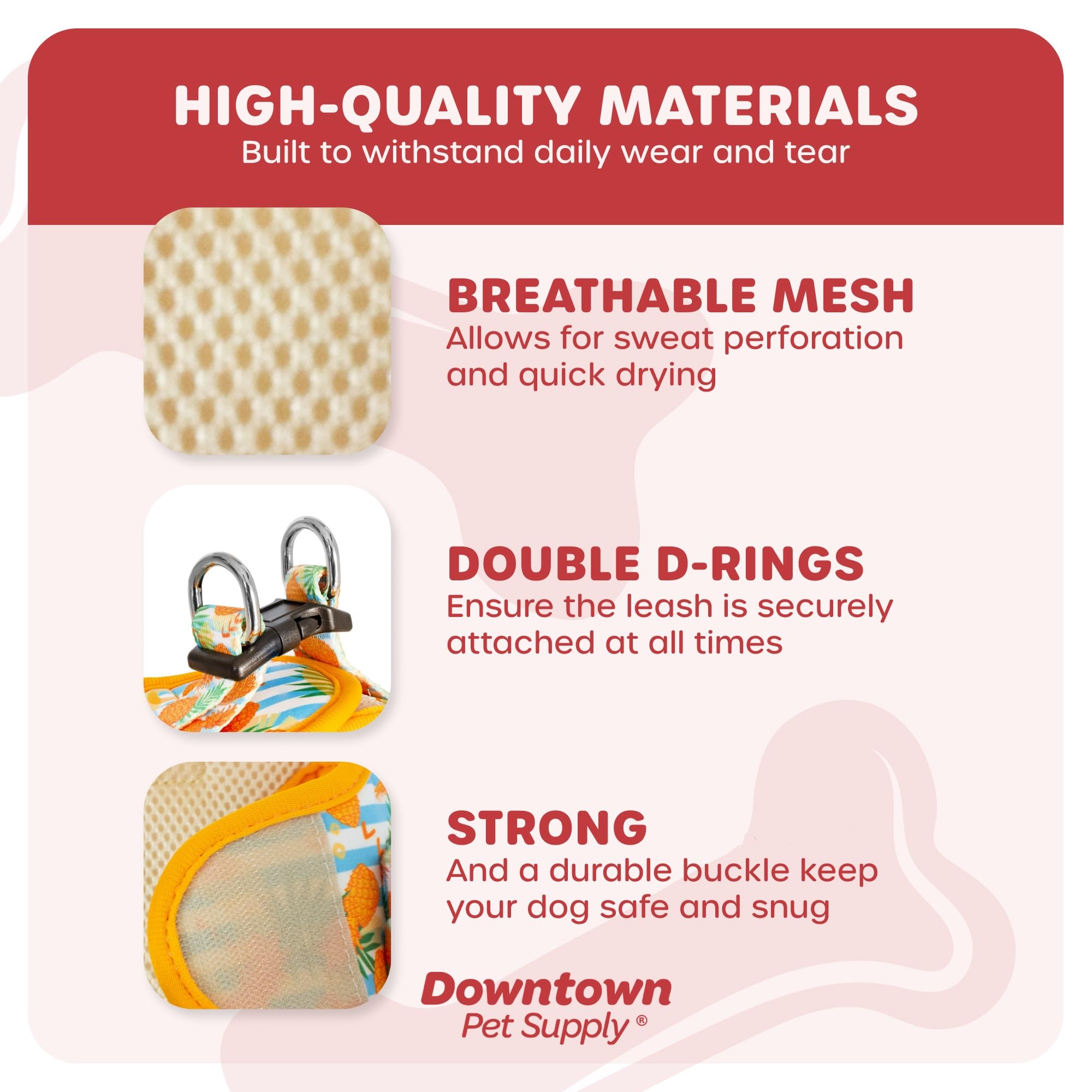 Downtown Pet Supply Step In Dog Harness For Teacup Dogs & Cats No Pull, Xx-Small, Pineapple - Adjustable Harness With Padded Mes