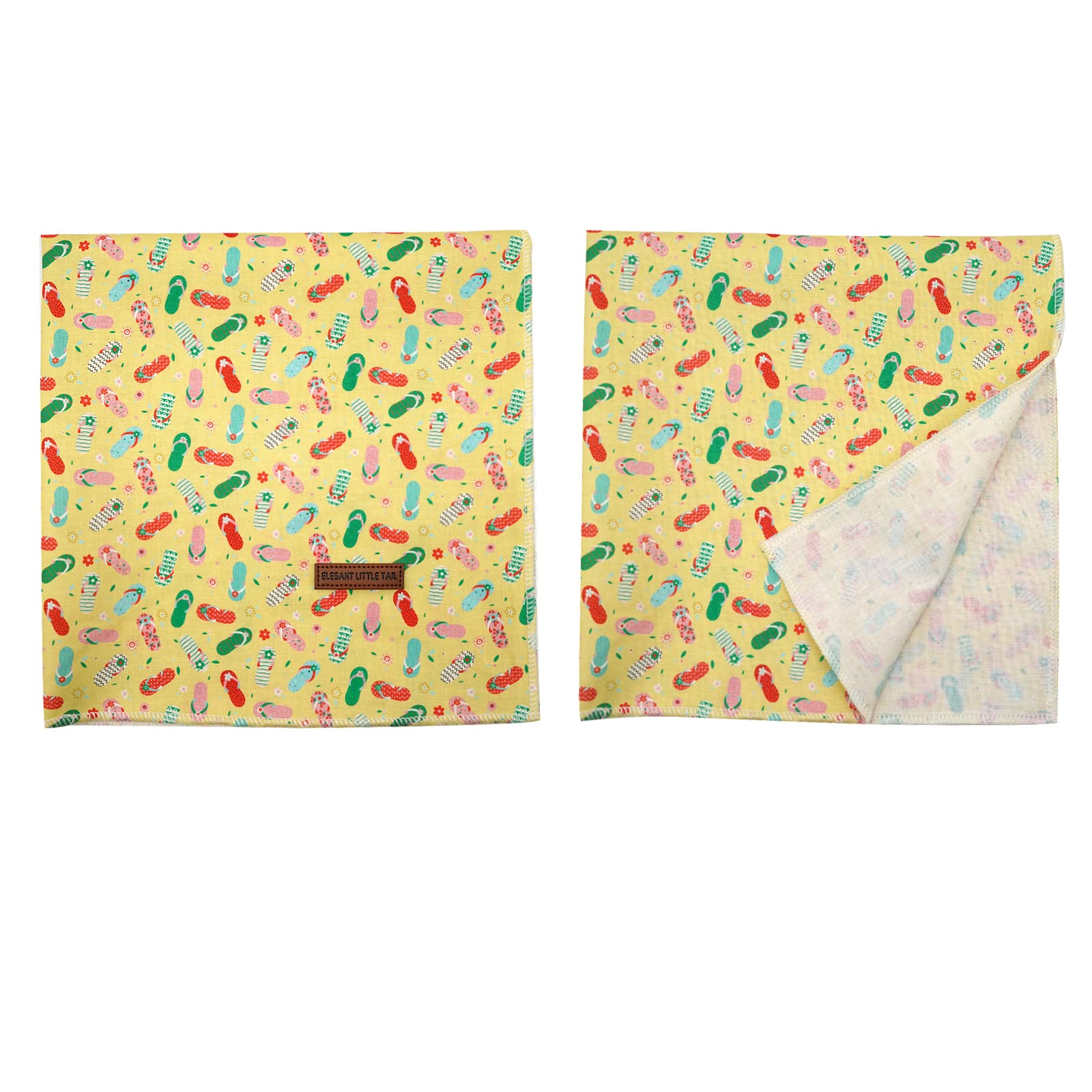 Elegant Little Tail Dog Bandana - Pet Summer Gift Bibs Scarf, Soft Adjustable Square Kerchief For Small Dogs And Cats