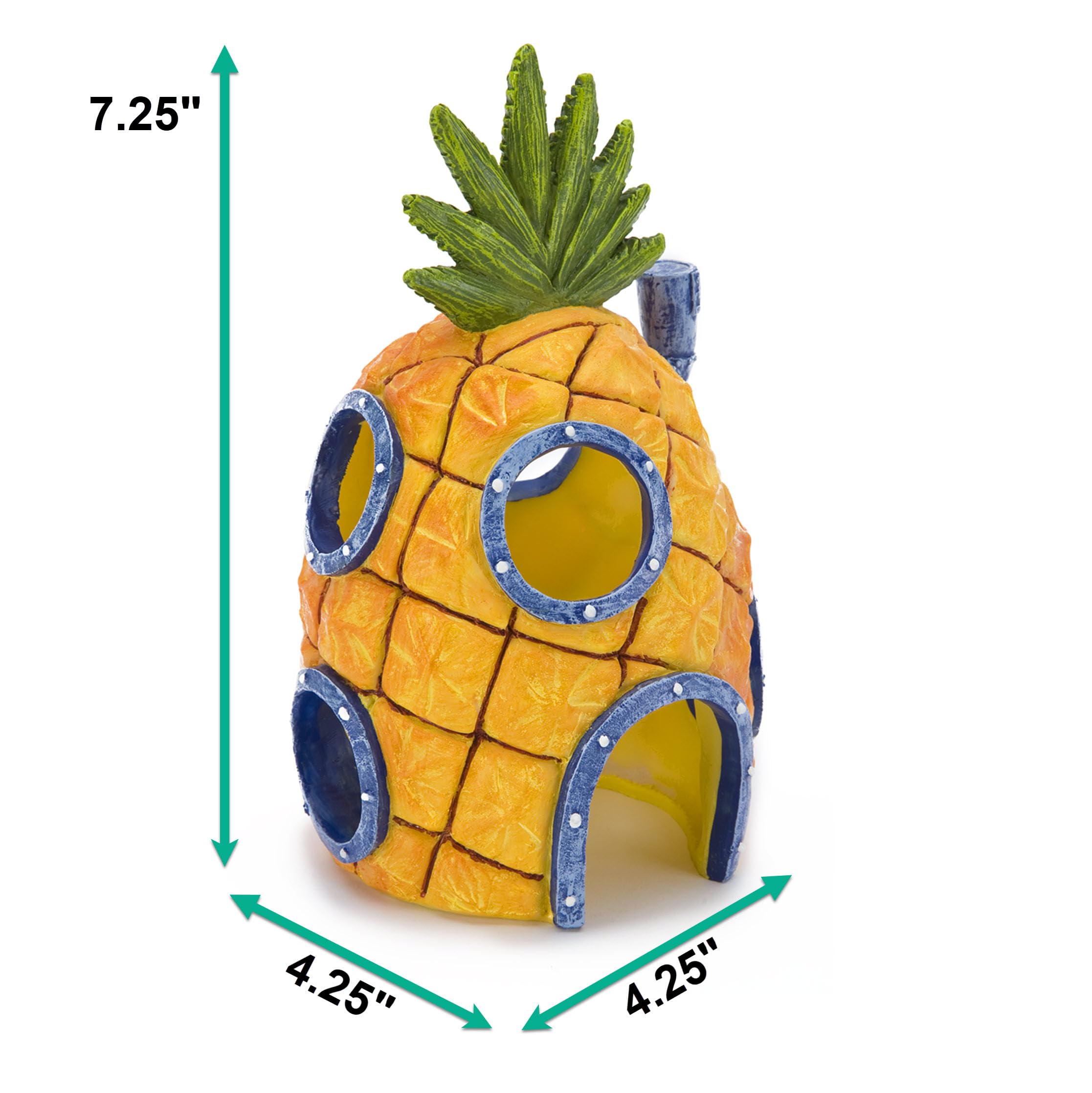 Penn-Plax Spongebob Squarepants Officially Licensed Aquarium Ornament - Spongebobs Pineapple House - Large