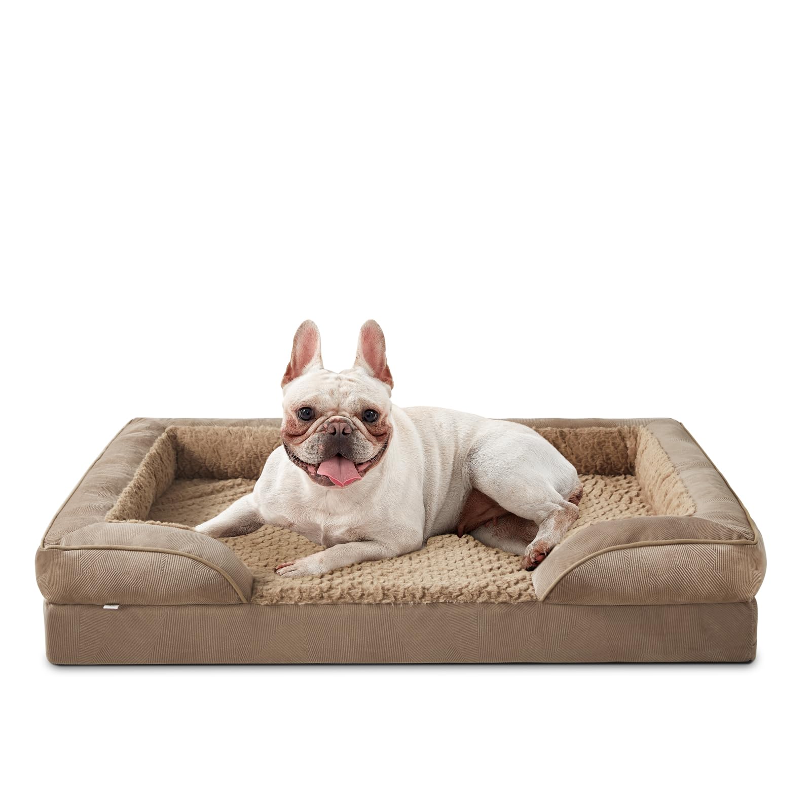 Invenho Orthopedic Medium Dog Beds For Medium Dogs, Waterproof, Egg-Crate Foam Dog Couch Bed With Washable Removable Cover, Wate