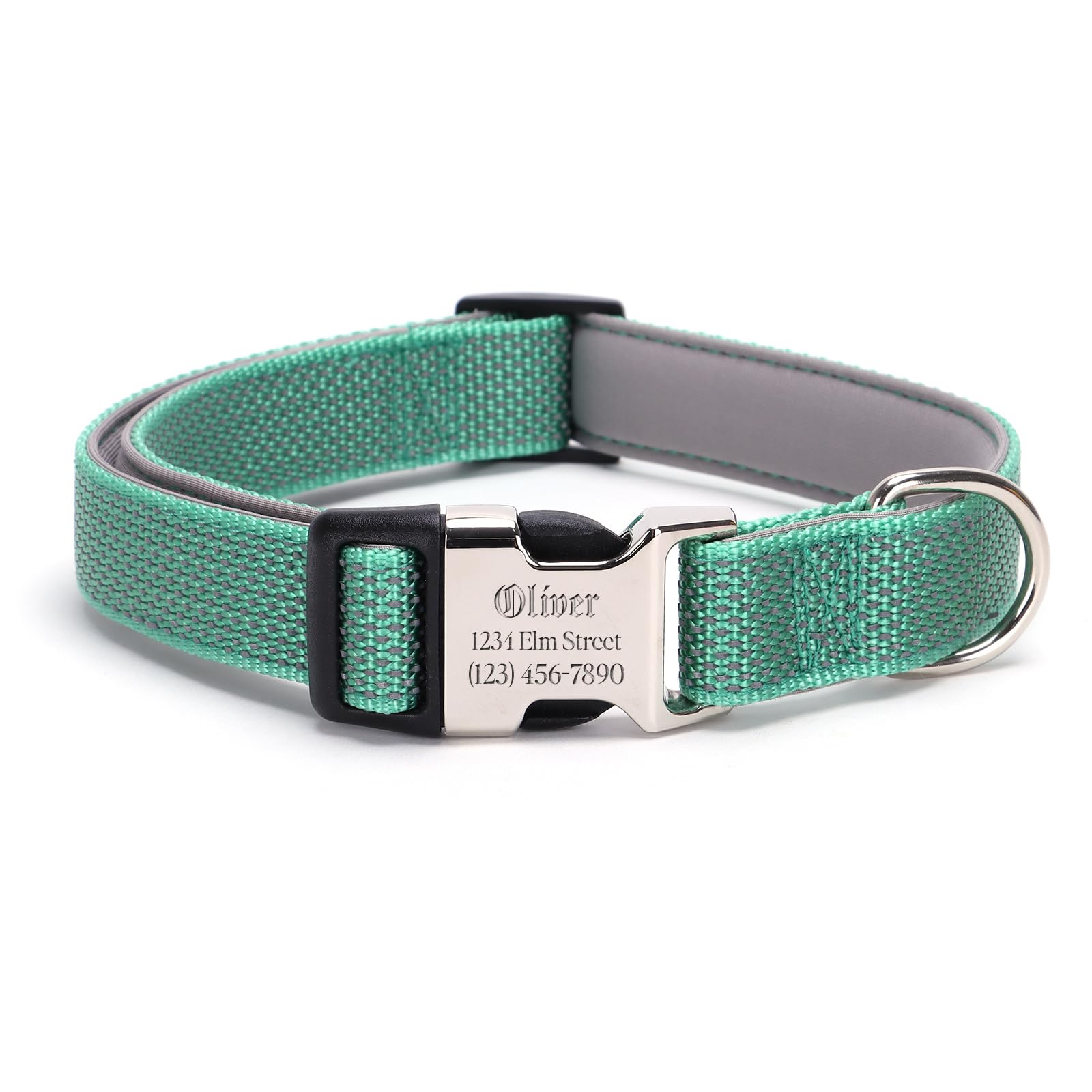 Personalized Dog Collar,Engraved Reflective Dog Collar, Custom Dog Collar, Pet Collar, Quick Release Buckle, Gift'S For Pets (Gr