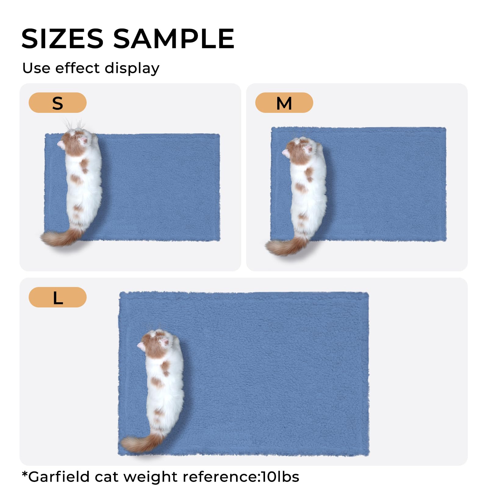 Luciphia 1 Pack 3 Calming Dog Blanket Fluffy Premium Fleece Pet Blankets Soft Sherpa Throw For Dogs Puppy Cat Haze Blue Medium (