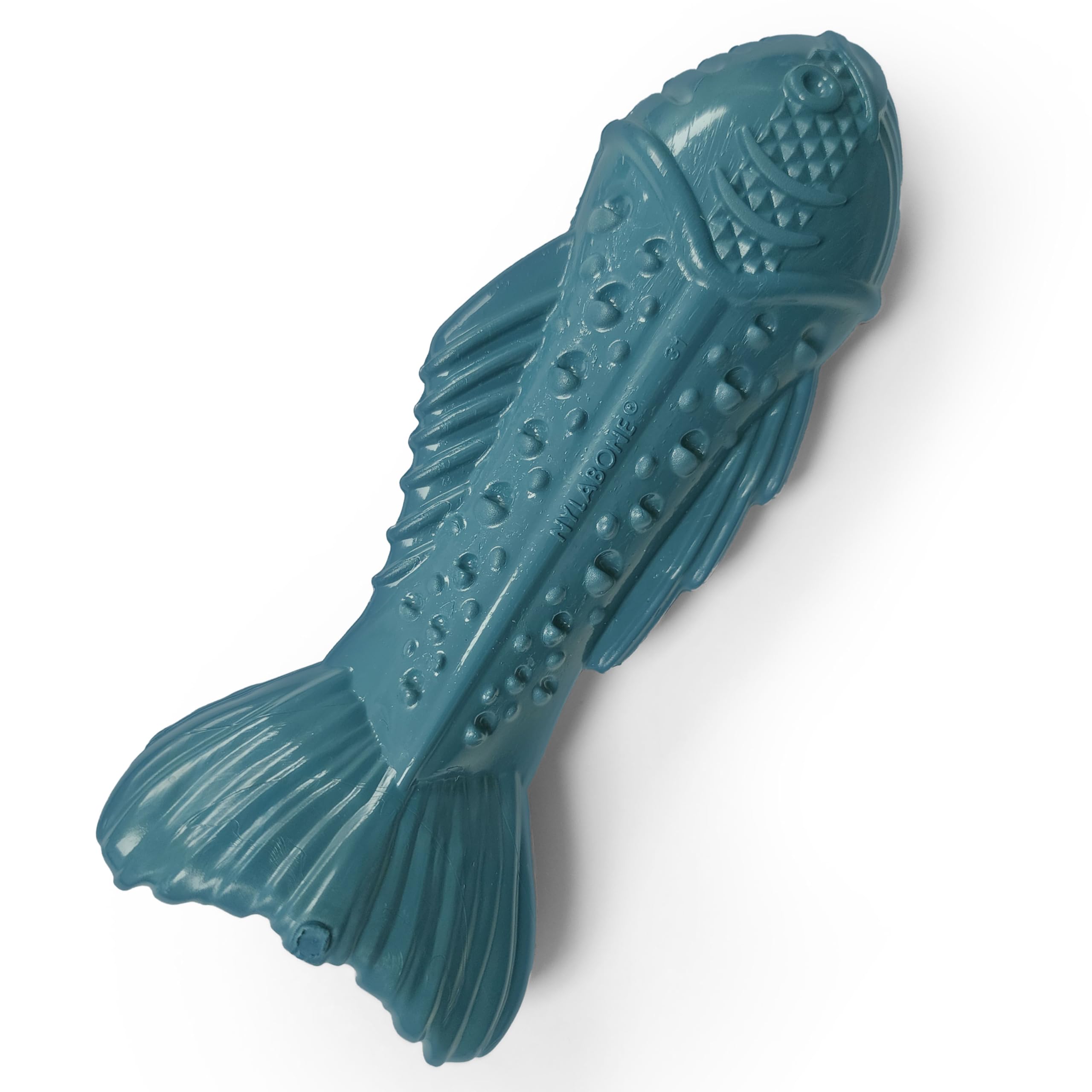Nylabone Love Our Oceans Textured Fish Power Chew Toy for Dogs, Recycled & Sustainable Chew Bones for Dogs, Dog Toys Made in USA