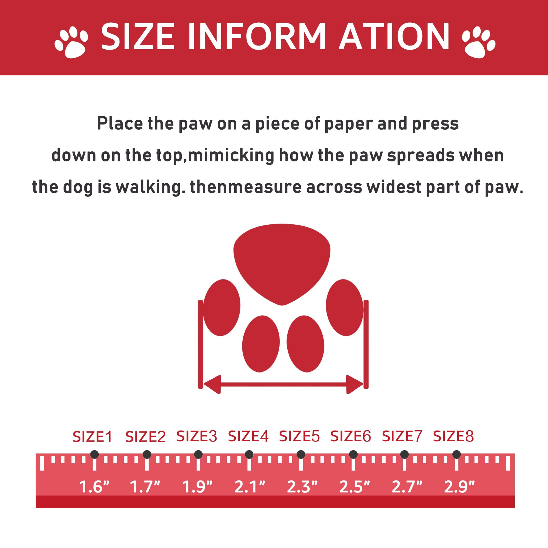 XSY&G Dog Boots - Waterproof Anti-Slip Shoes for Small to Large Dogs, Reflective Strips, Size 4, Red, Rugged Nylon, 4 Pcs