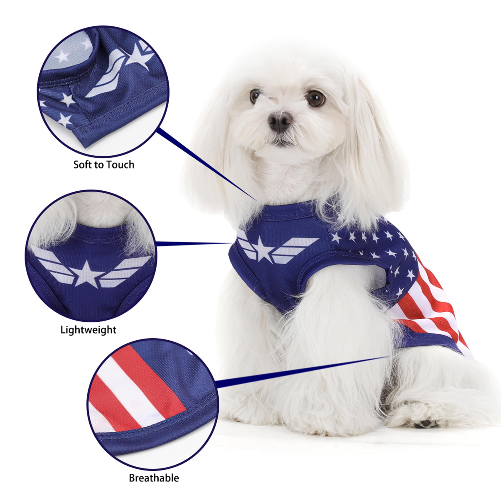 American Flag Inspired Dog Vest: Perfect Dog Shirt, Ideal Tank Top For Everyday Wear, Independence Day Celebrations Quality Mate