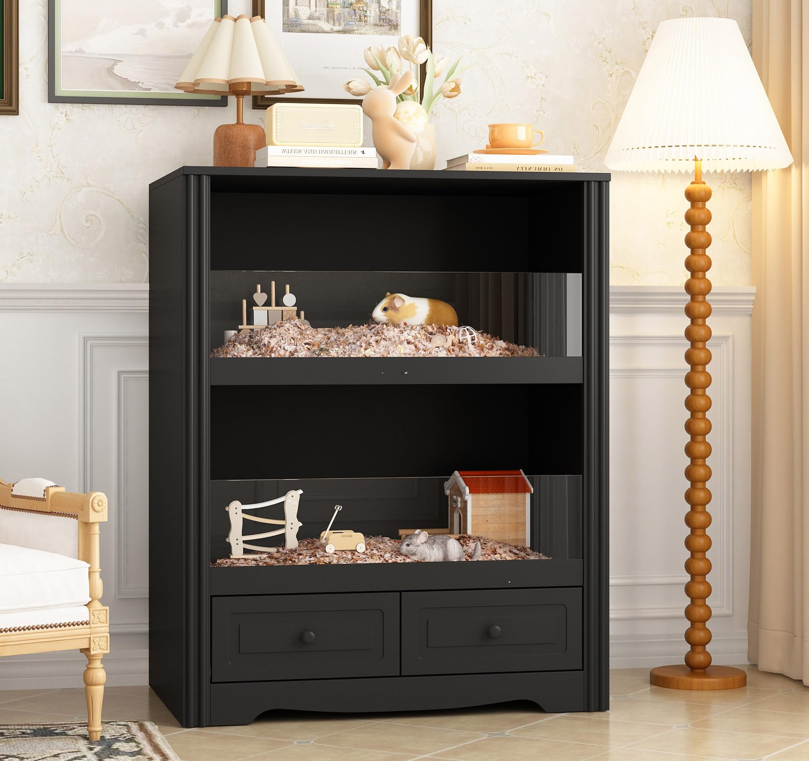 Dawnspaces Guinea Pig Cages, Small Animal Hamster Critter Nation Cage And Habitats, Small Animal Observation Box, Guinea Pig Cab