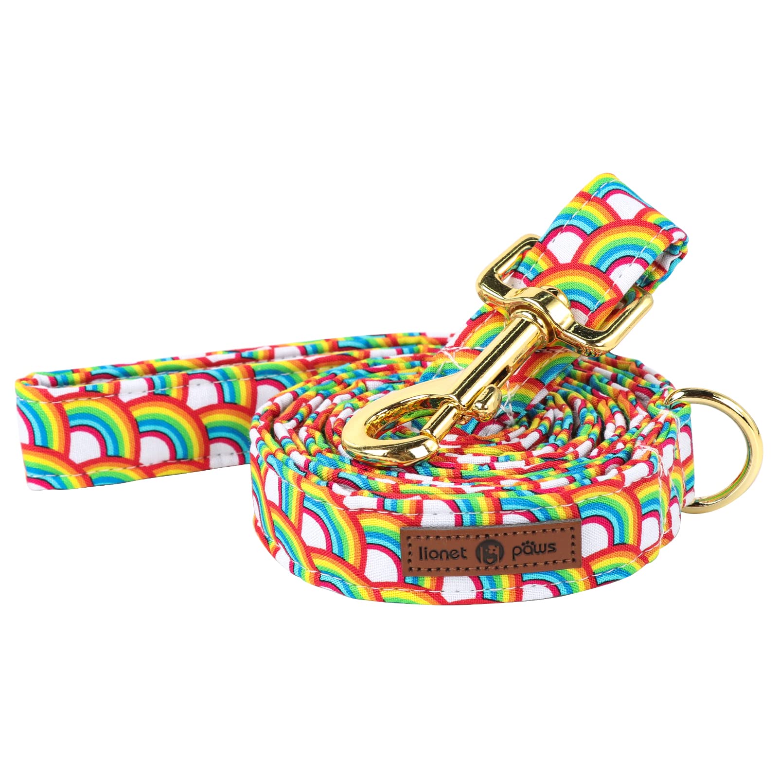 Lionet Paws Rainbow Lgbt Pride Dog Leash Matching Dogs Collar For Small Medium Dog