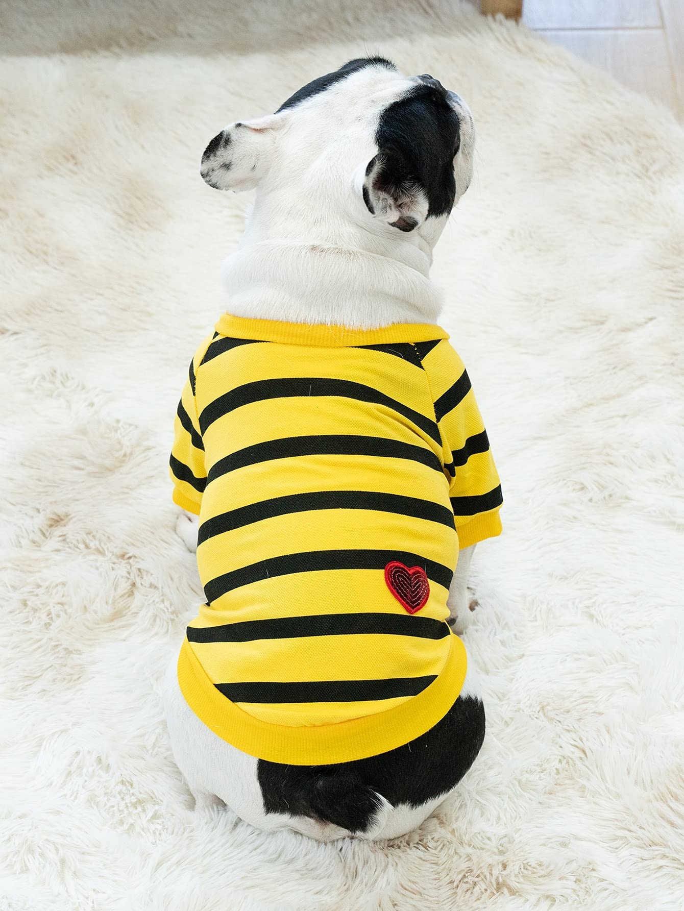 French Bulldog Striped T Clothes T-Shirt For Medium Dogs Tee Shirts For Boston Terrier Pitbull Bichon Spring Summer Xs Puppy App