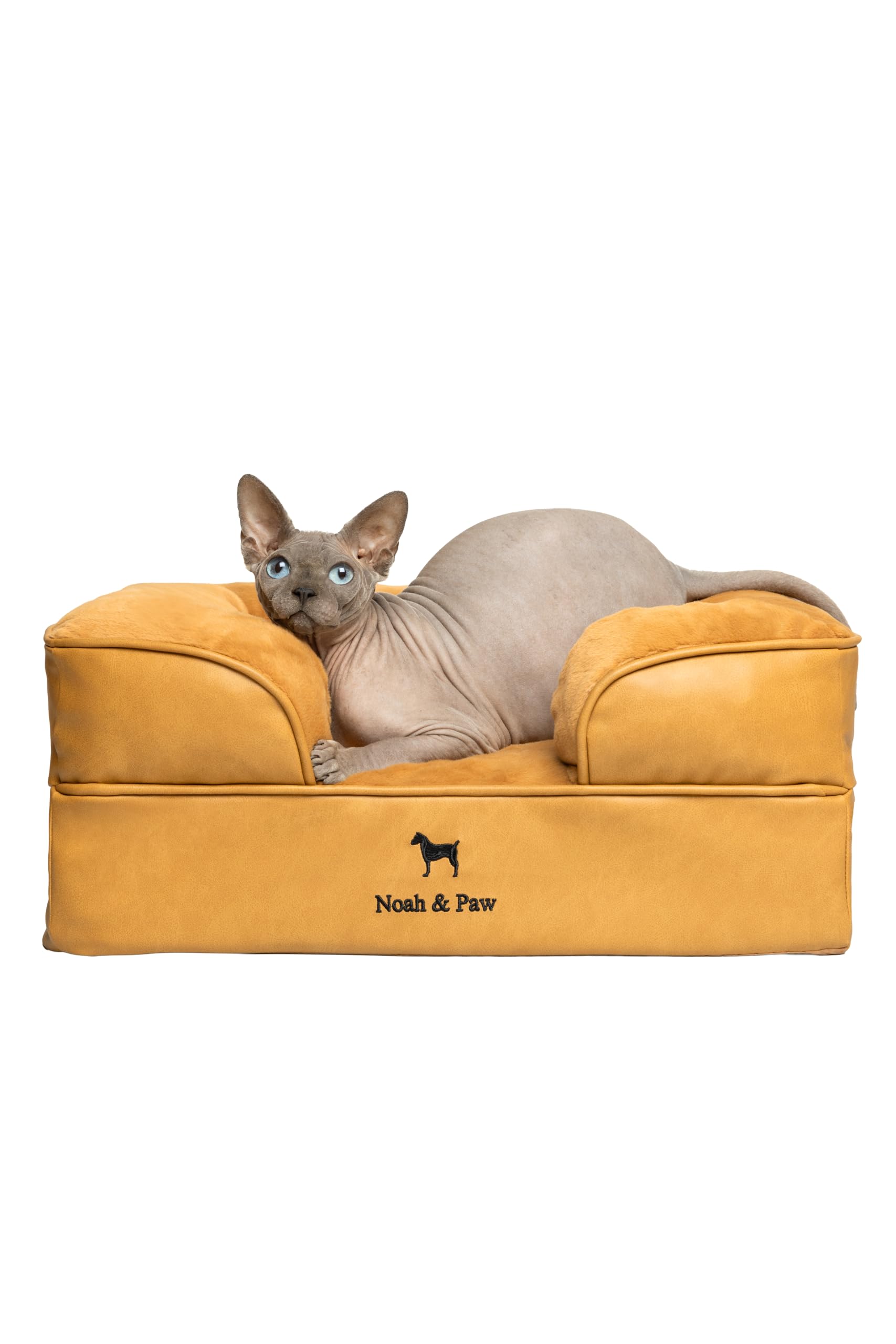 NOAH & PAW Small Dog Bed, 20x15x8 Inch, Cat Bed for Indoor Cats, Orthopedic Eggshell Memory Foam Infused with Cooling Gel, Water