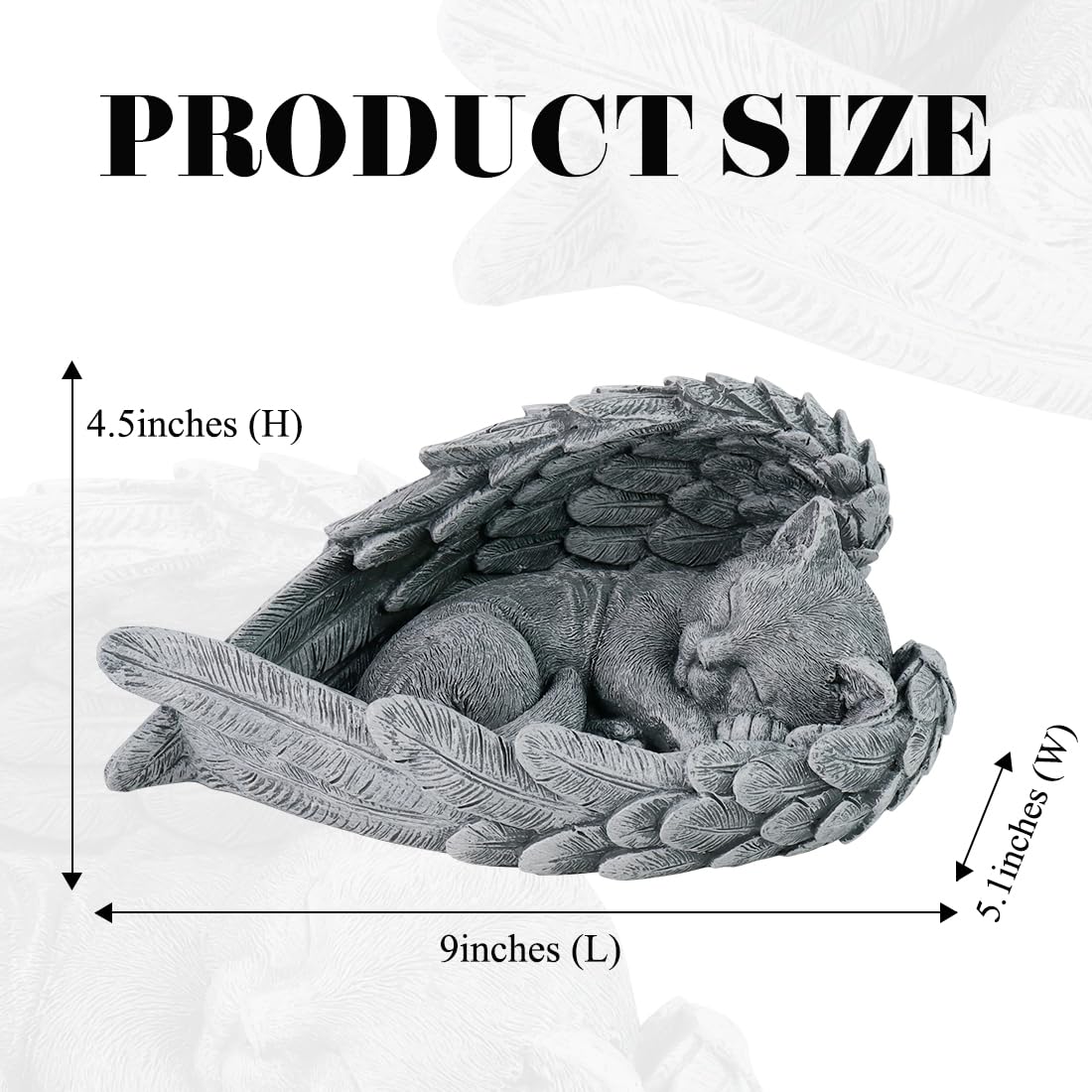 Pet Memorial Stone, Cat Memorial Stone, Cat Stepping Stone, Pet Angel Wing Sleeping Cat Memorial Stone, Cat Memorial Garden Stat