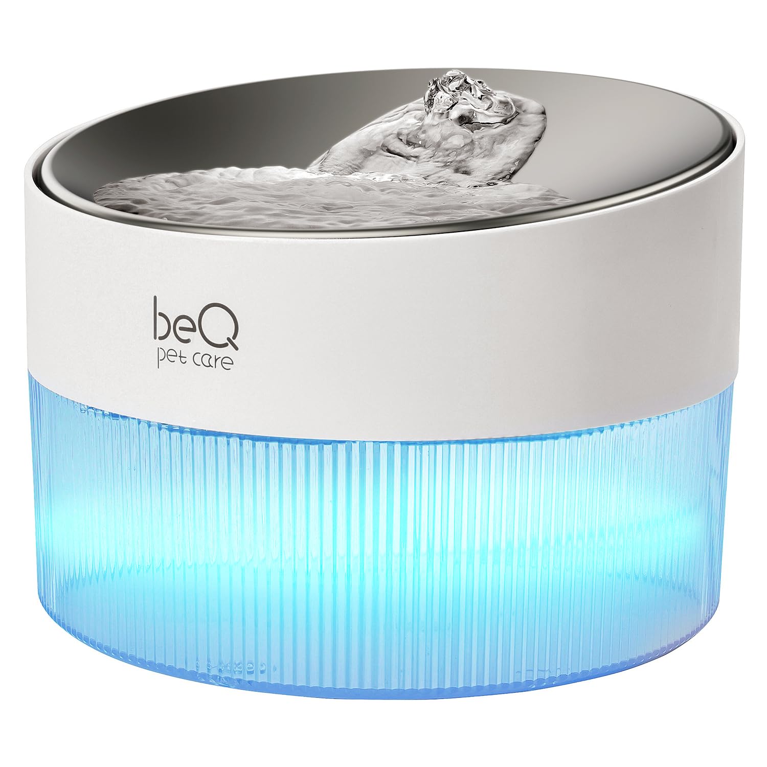 beQ Cat Water Fountain,2.5L/84oz Inside Ultra-Quiet Stainless Steel Automatic Pet Water Dispenser,BPA Free,Visible Water Level,w