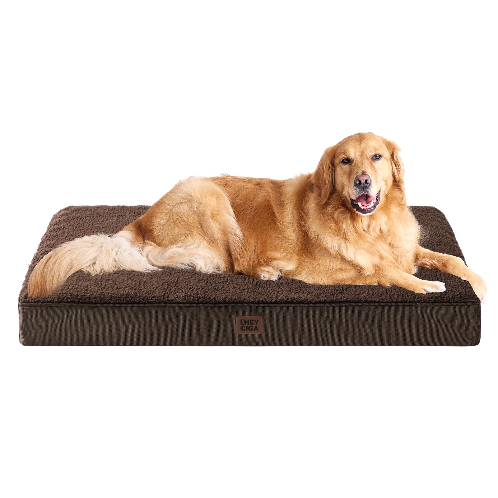 Eheyciga Orthopedic Xl Dog Beds For Extra Large Dogs With Removable Washable Cover, Brown, 44X32