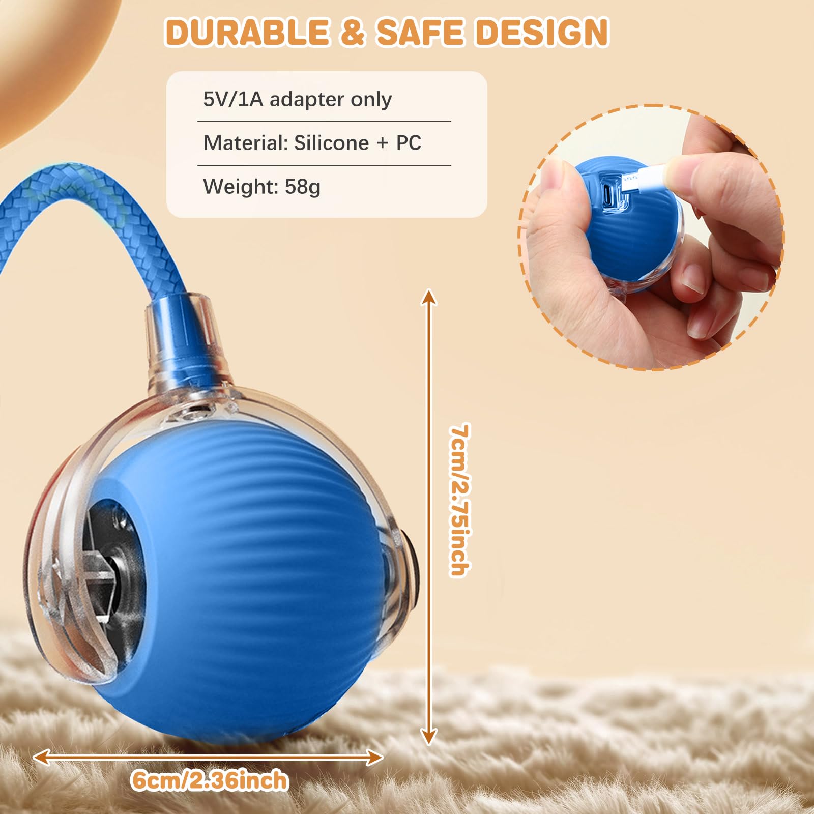 Nonendu Interactive Cat Toys For Indoor Cats, Rechargeable 360 Automatic Moving Cat Toy For Bored Indoor Adult Cats, 2025 Upgrad