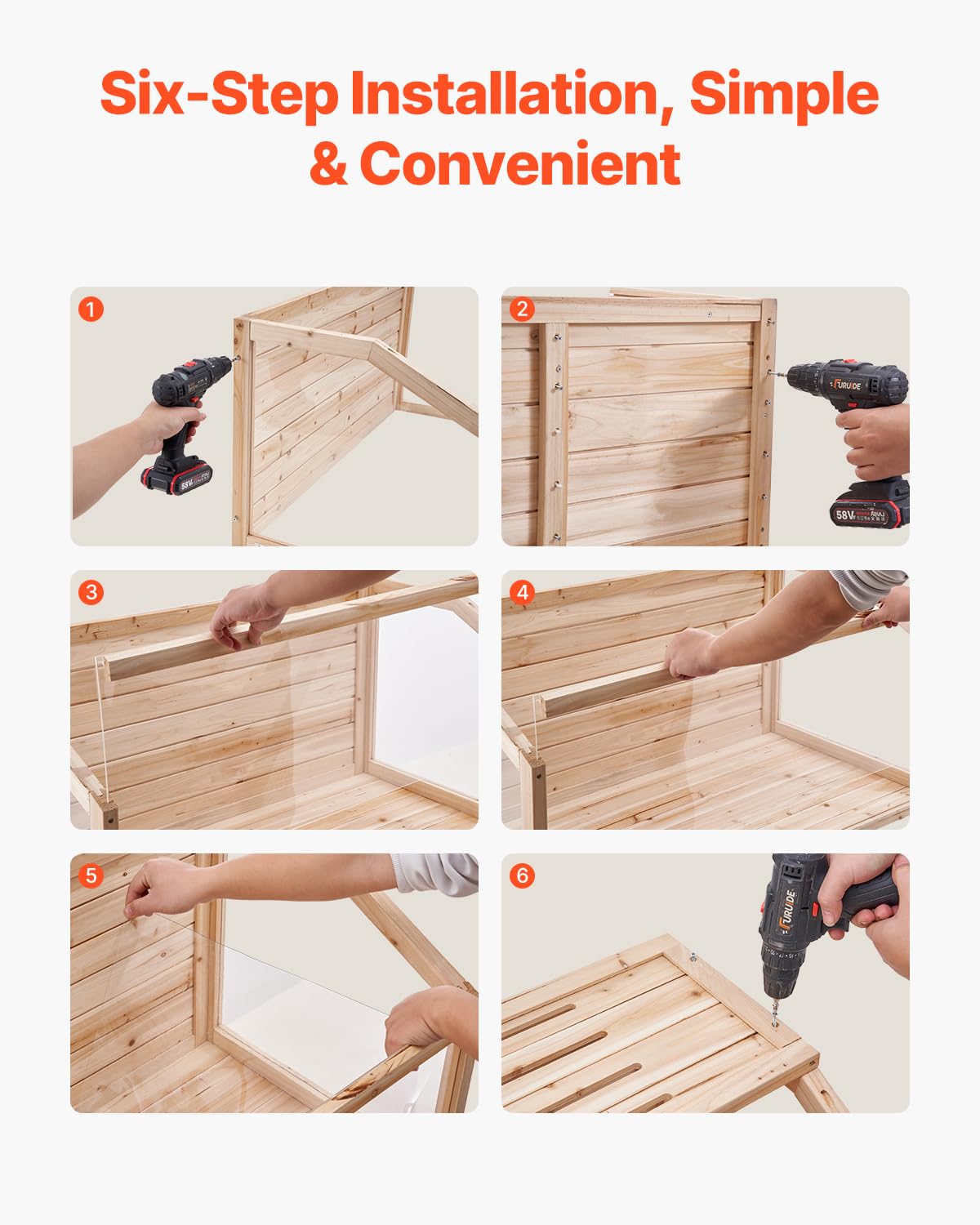 VEVOR Wooden Hamster Cage, 270 Viewing Hamster Habitat, 48 x 20 x 20in, Dwarf Hamster Cages with Openable Top, Ventilated Small