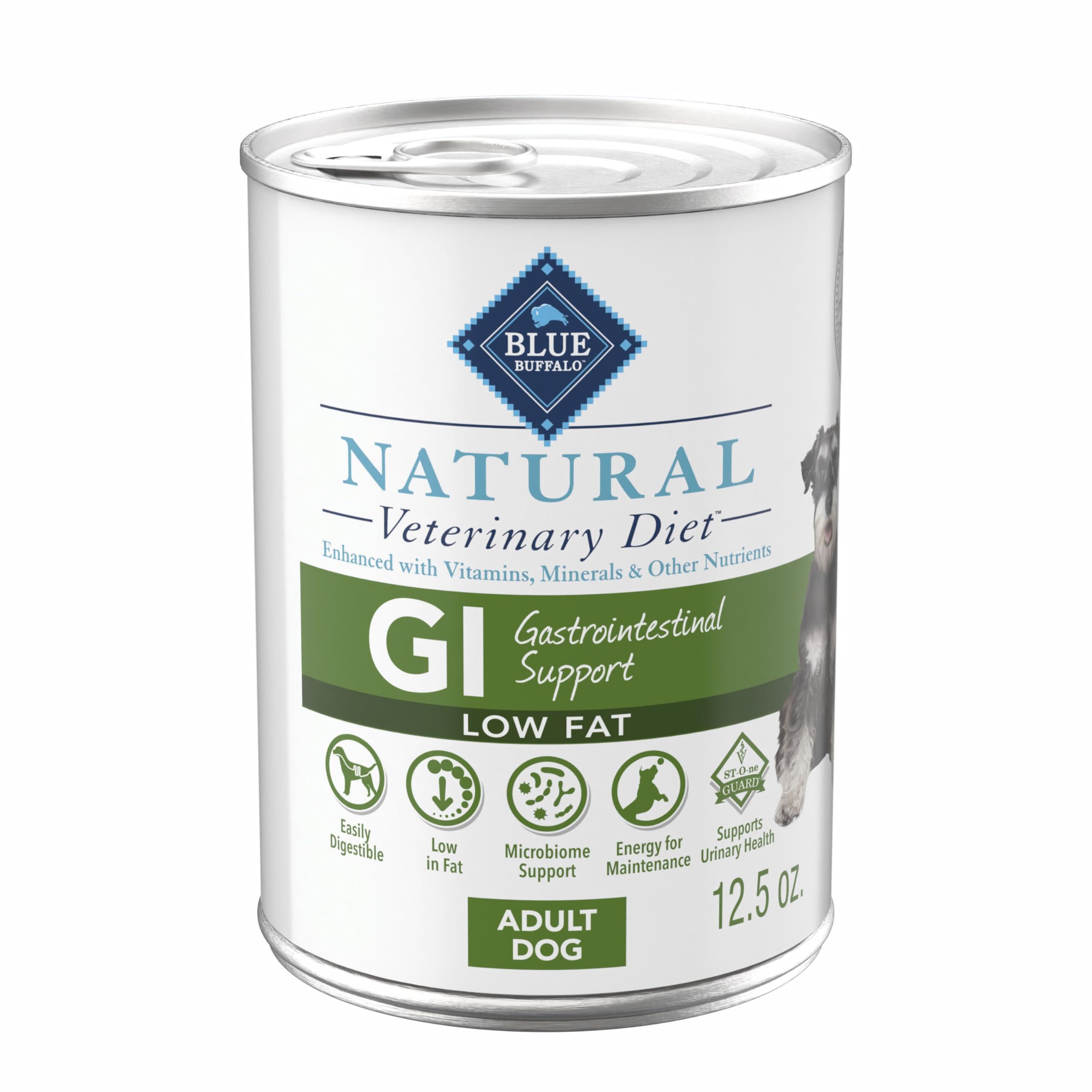 Blue Buffalo Natural Veterinary Diet GI Low Fat Gastrointestinal Support Wet Dog Food, Veterinarians Prescription Required, Whi