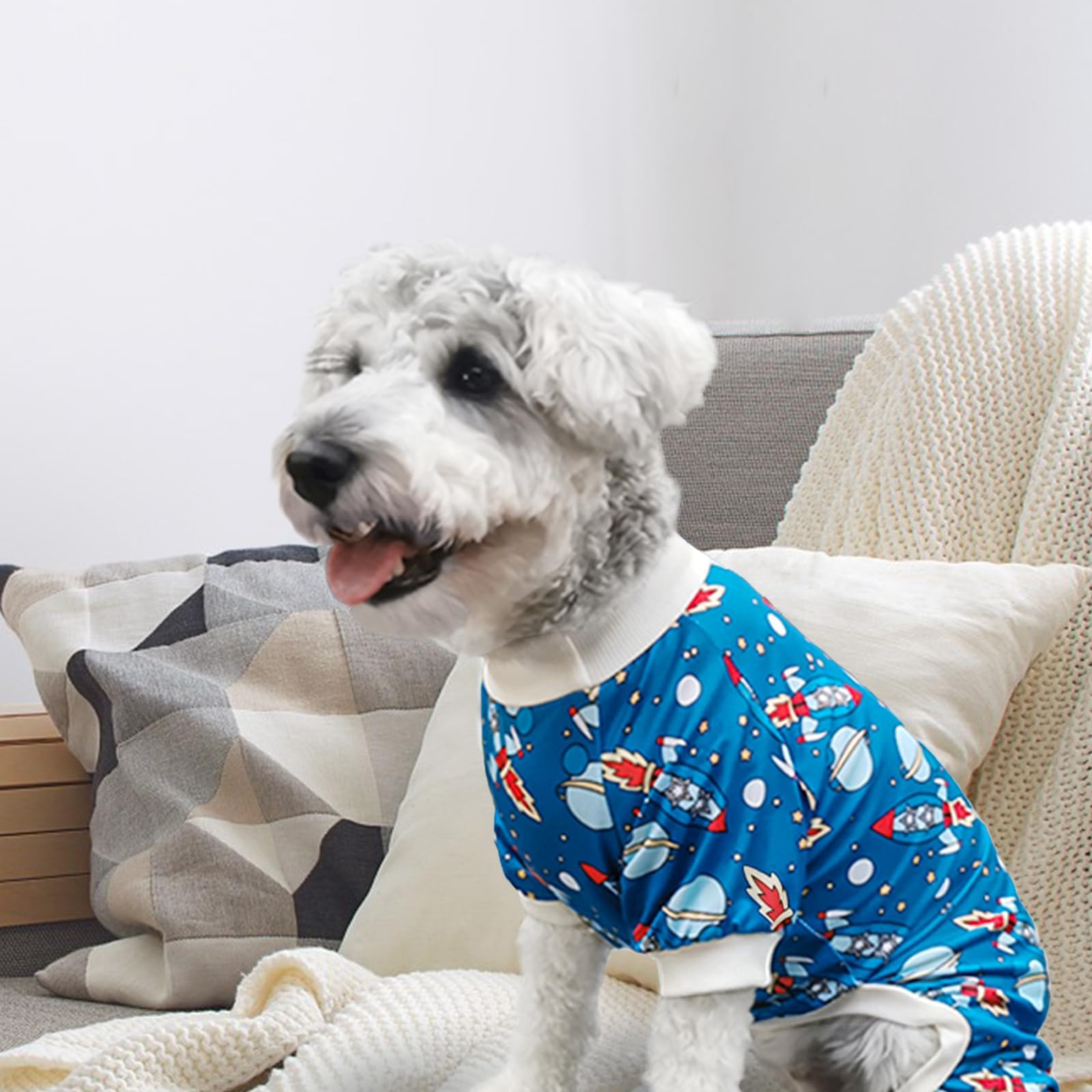 Xpudac Dog Pajamas Clothes For Small Dogs Boy Girl, Dog Pjs Puppy Onesies Outfits Pet Clothes For Dog Cat Christmas Pajamas, 4 Styles(Animal, Small)