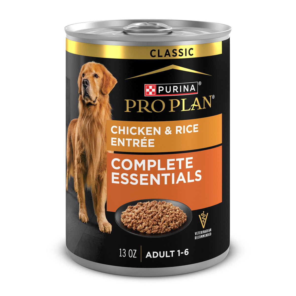 Purina Pro Plan Complete Essentials Classic Pate Dog Food, Chicken And Rice Entr  E - (Pack Of 12) 13 Oz. Cans