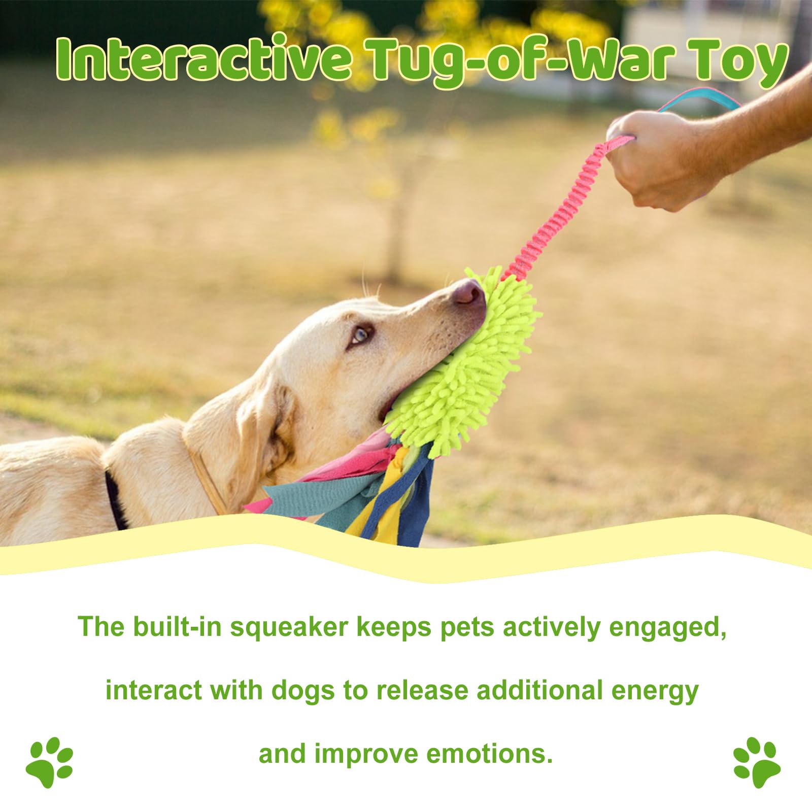 Wodoca Dog Tug Toys - Aggressive Chewer Rope Toy With Strong Squeak, Ideal For Large Dogs, Training, And Play