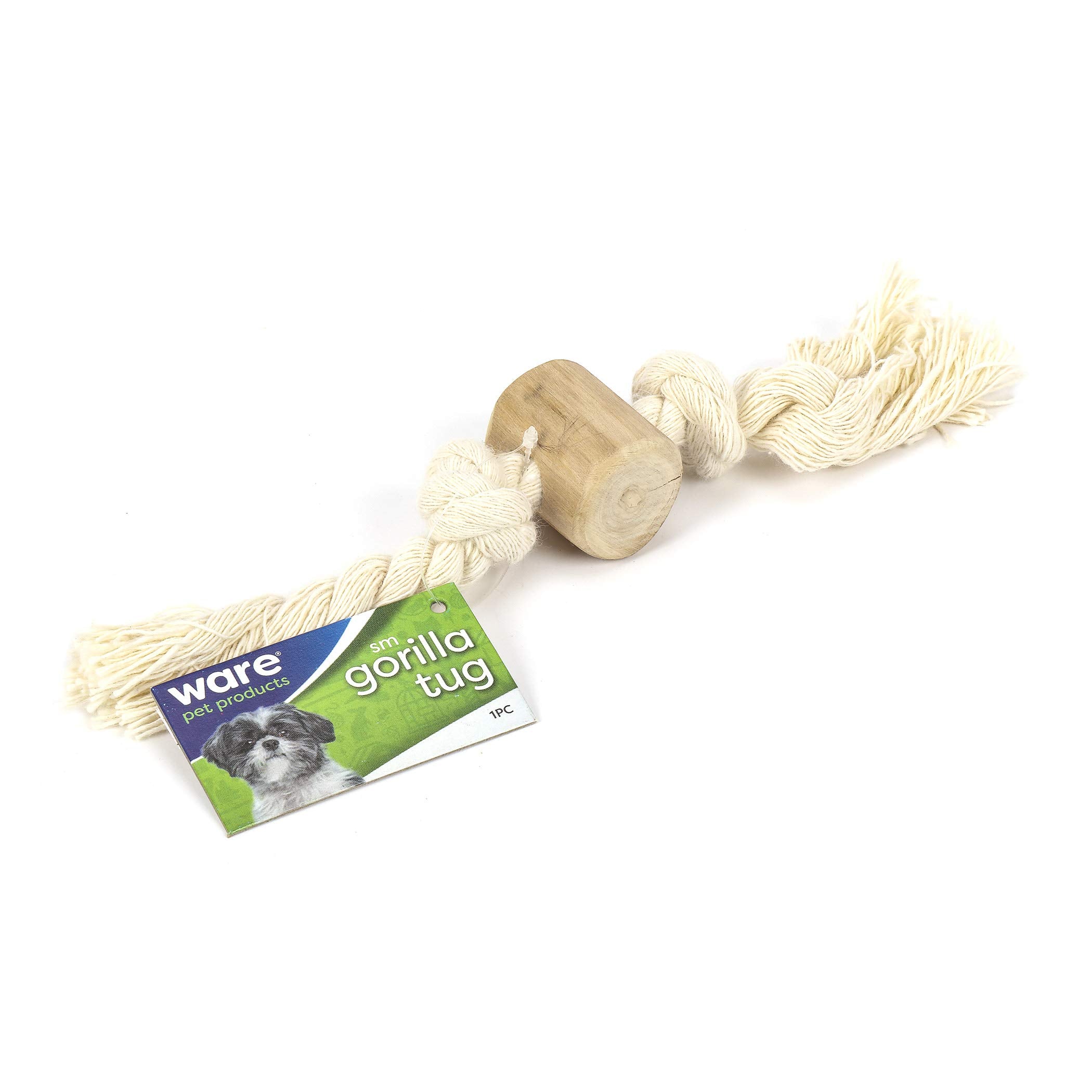 Ware Gorilla Tug, Small, Rope And Wood Toy For Dogs