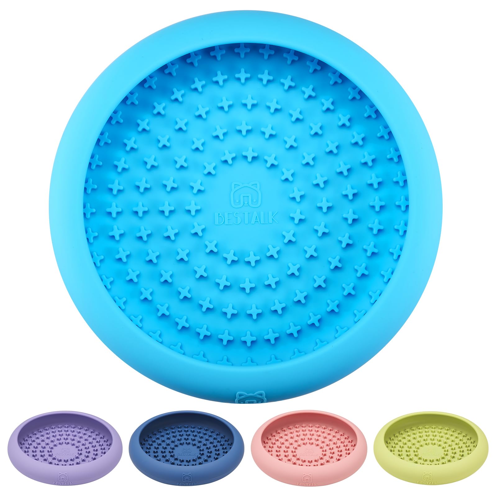 Dog Lick Bowl, Bestalk Anxiety Relief Slow Feeder Dog Lick Mat Treat Dispenser, Non-Slip Dogs Licking Bowl Enrichment Toys, BPA 