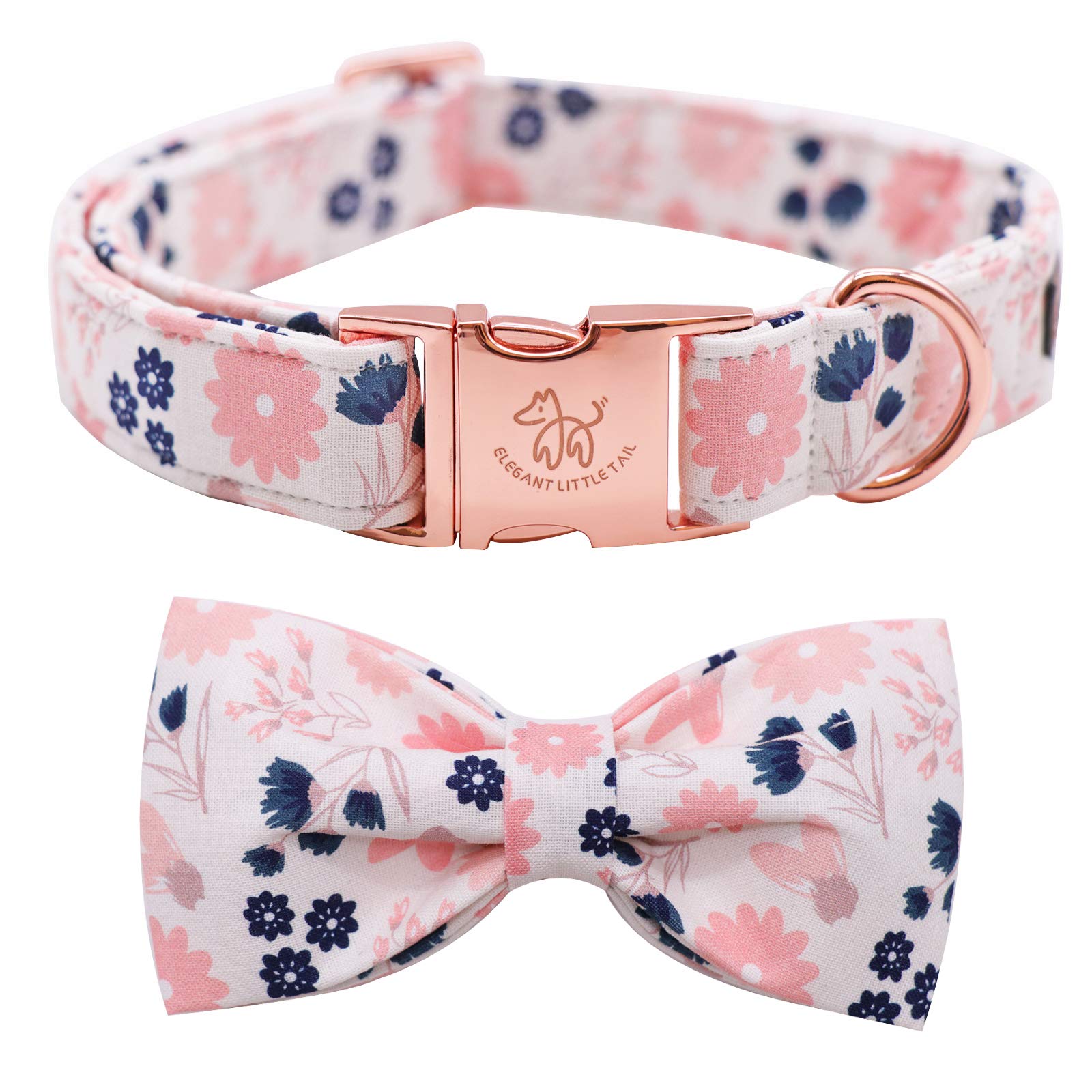 Elegant Little Tail Dog Collar With Bow, Soft&Comfy Bowtie Dog Collar, Adjustable Pet Gift Collars For Small Medium Large Dogs