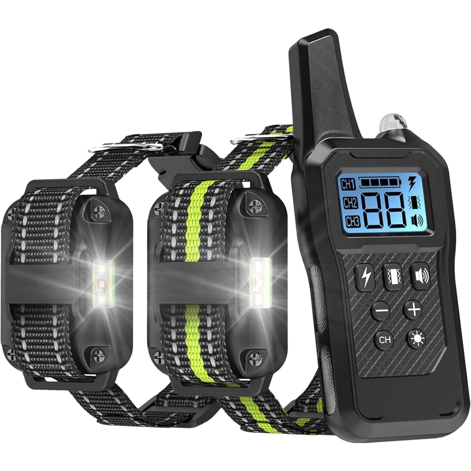 Funnipets Dog Shock Collar 2 Pack - Dog Training Collar With Remote Ip65 Waterproof E Collar For Dogs Training With Shock Vibrat