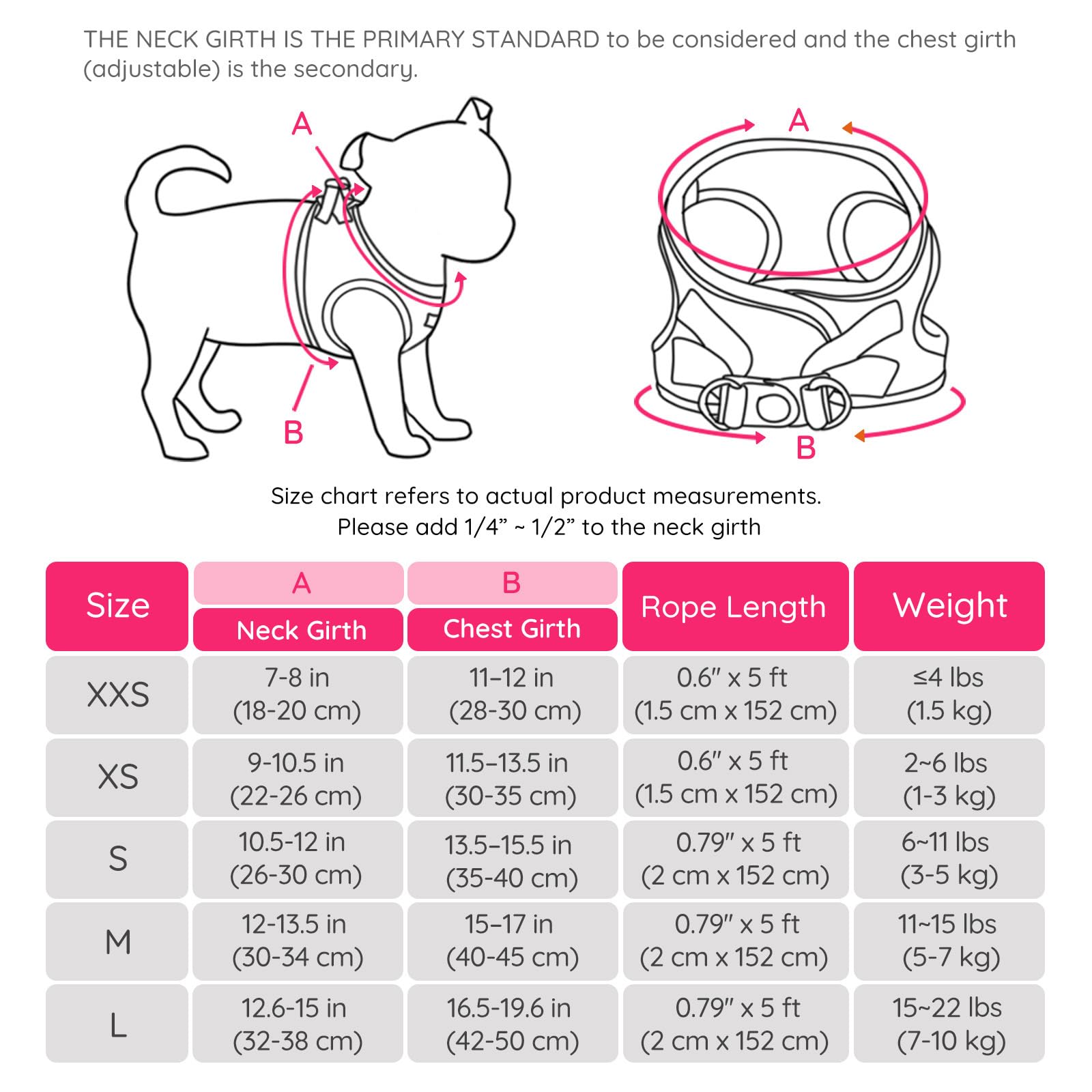 Bella & Pal Puppy Harness With Leash Set, Step In Harness For Small Dogs, Dog Air Mesh Dog Vest Harness With Reflective Strip, No Pull No-Chock Harness For Xxs, Xs, Small Dog Cat (Hot Pink, Xxs)