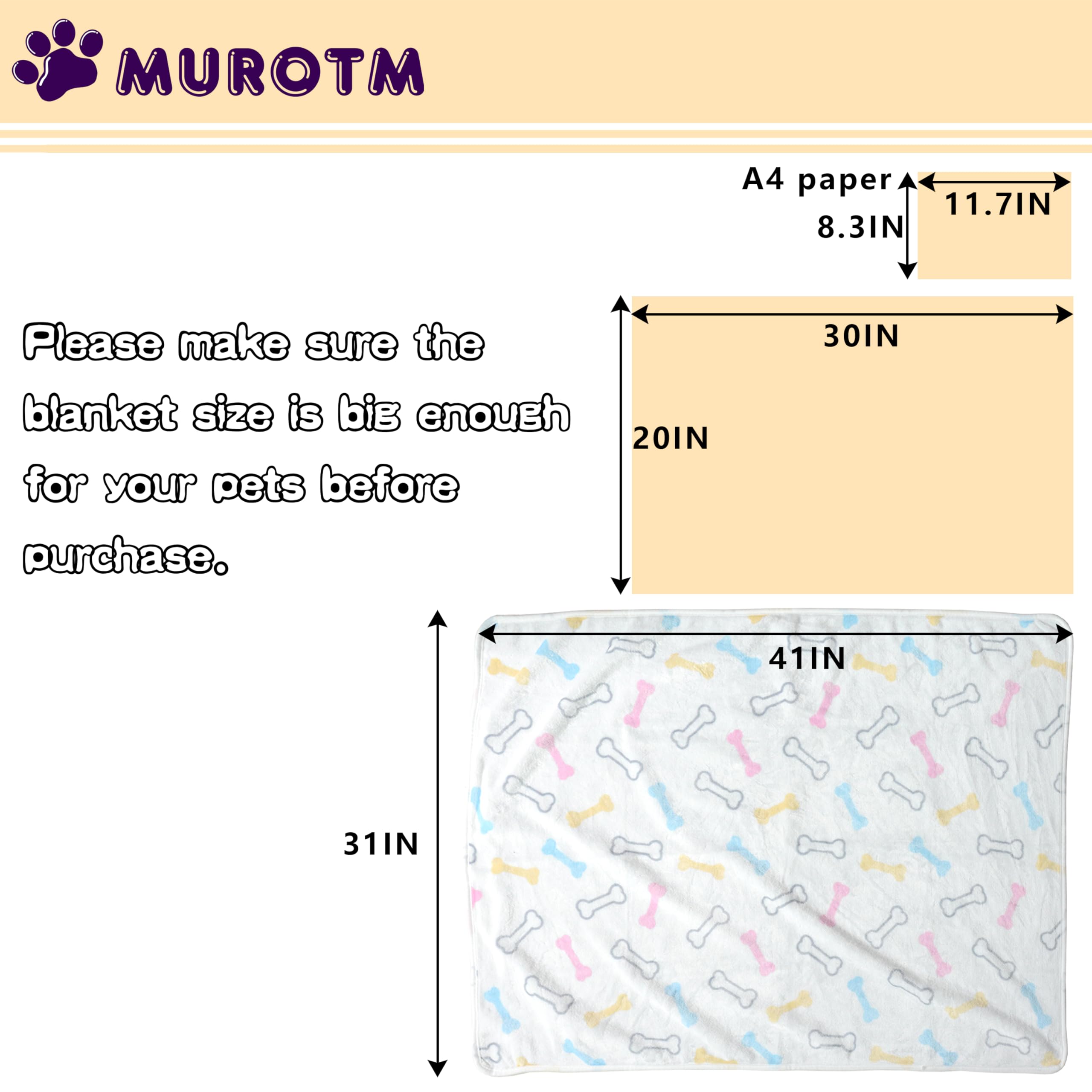 1 Pack 3 Washable Dog Blankets For Dog And Cat,Super Soft Flannel Dog Blanket Pet Blanket-Cute Claw Pattern Pet Blanket Mat 41In