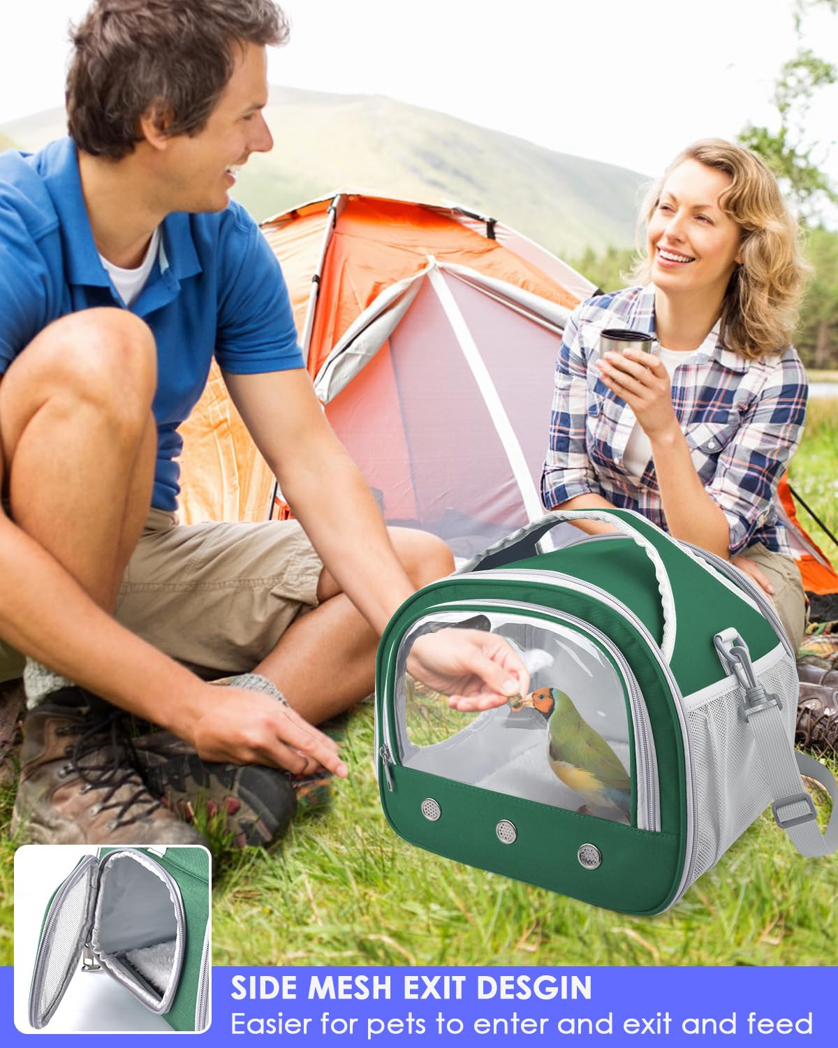 Bissap Bearded Dragon Travel Carrier, Portable Guinea Pig Carrier Bag Tortoise Carrier Pouch For Bunny Hamster Chinchilla Hedgeh